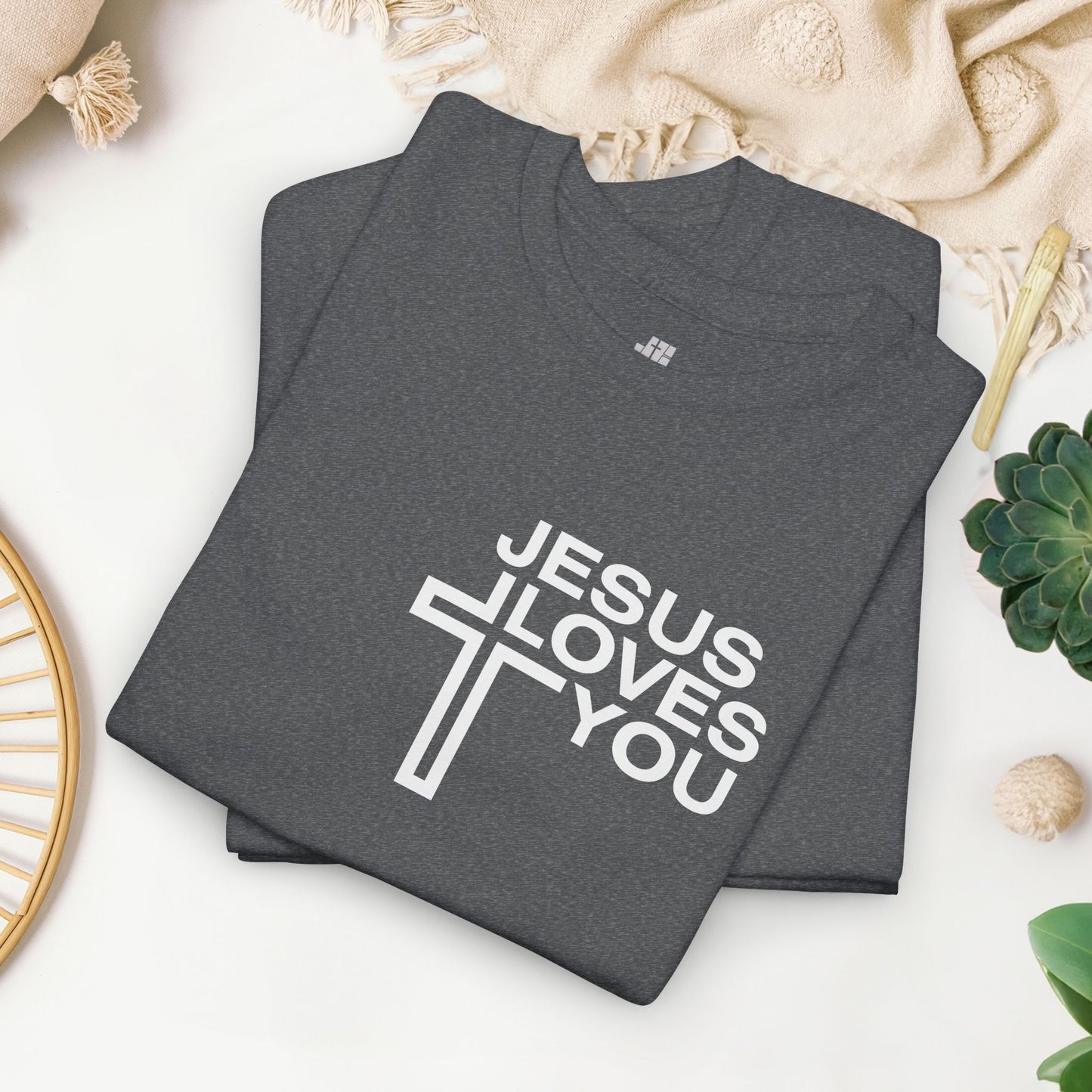 Jesus Loves You Heavy Cotton Tee