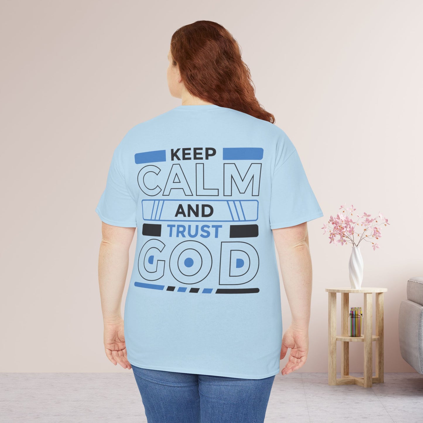 Keep Calm and Trust God Heavy Cotton Tee