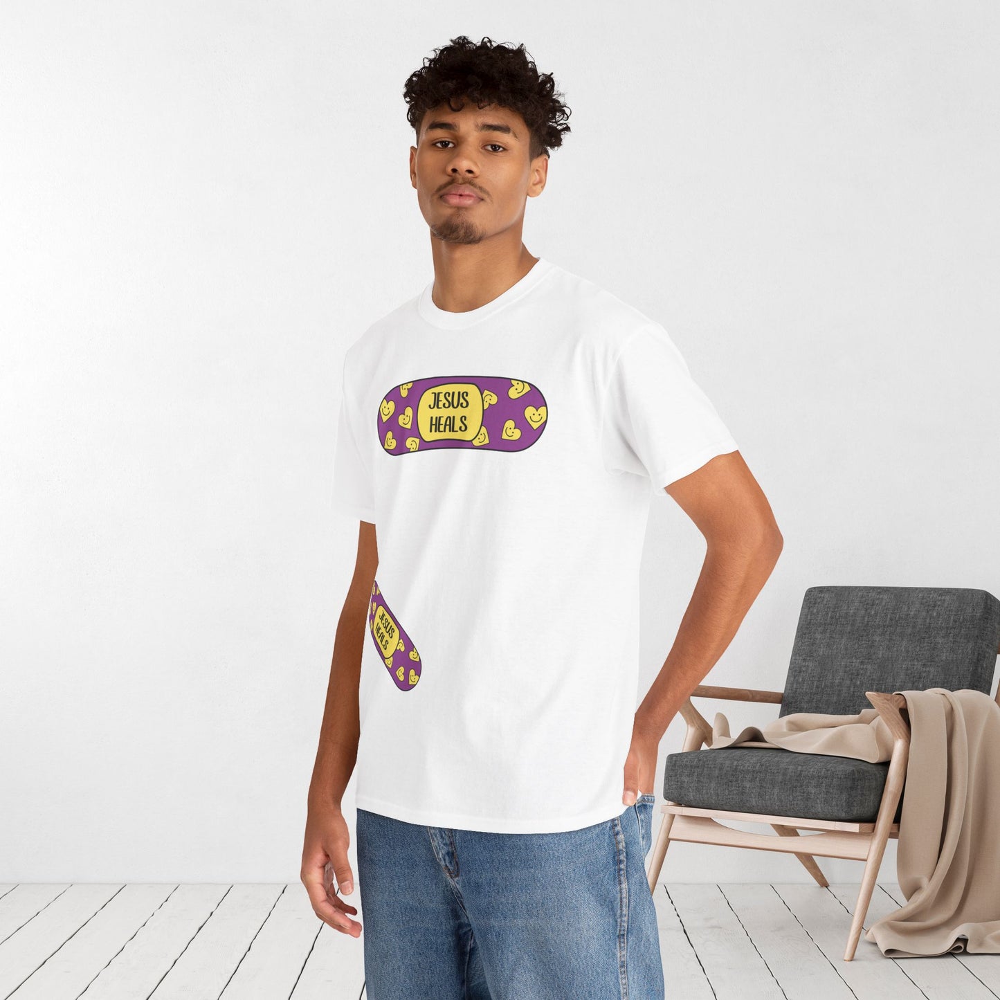 Jesus Heals Heavy Cotton Tee
