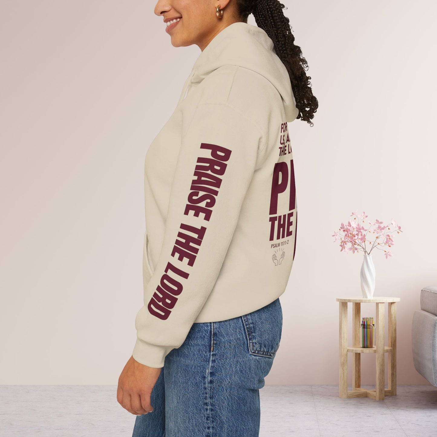 Praise The Lord Hoodie -  Psalm 117:1-2 Bible Verse Christian Hoodie