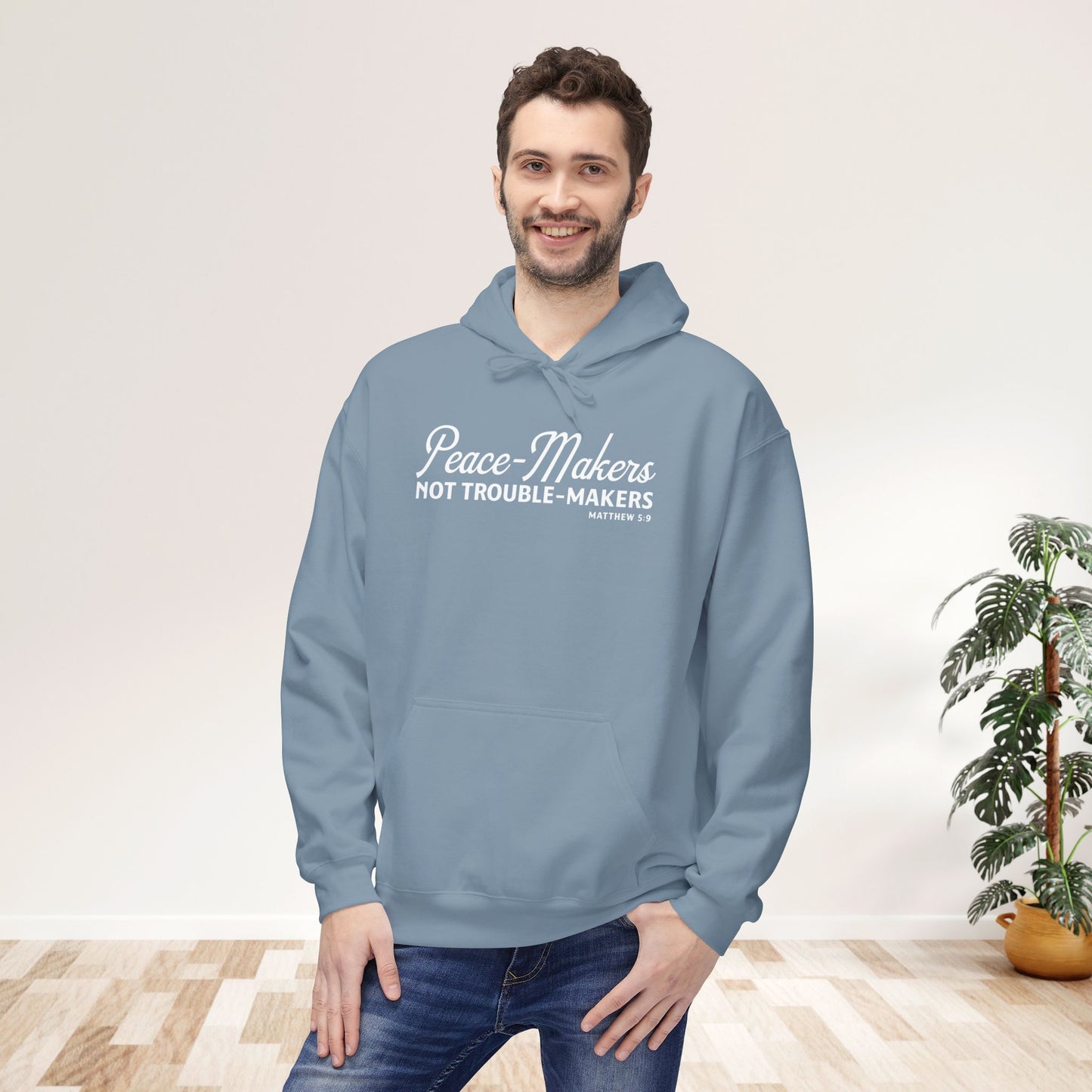 Peace-Makers, Not Trouble-Makers Unisex Midweight Hoodie