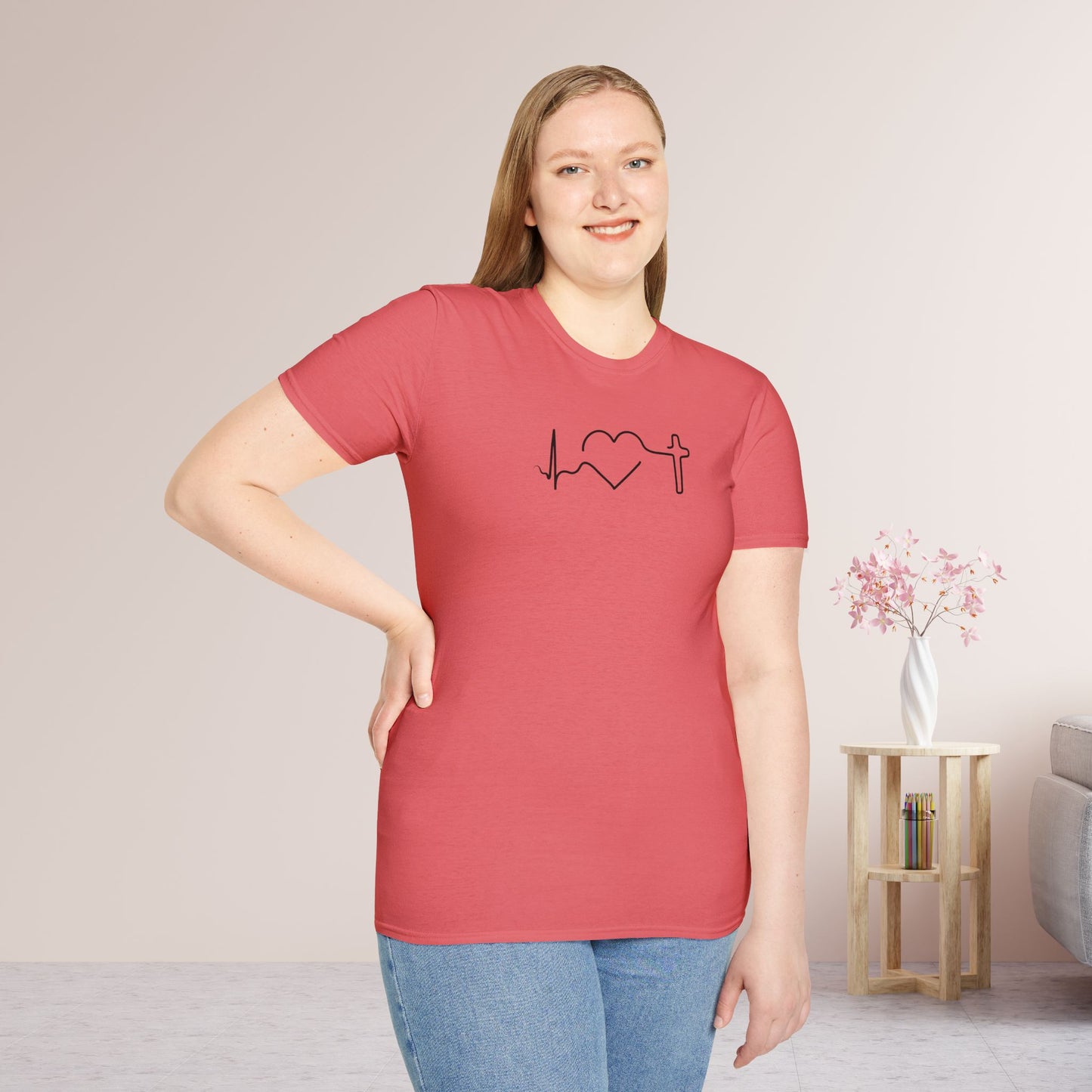 Heartbeat of Faith Softstyle T-shirt