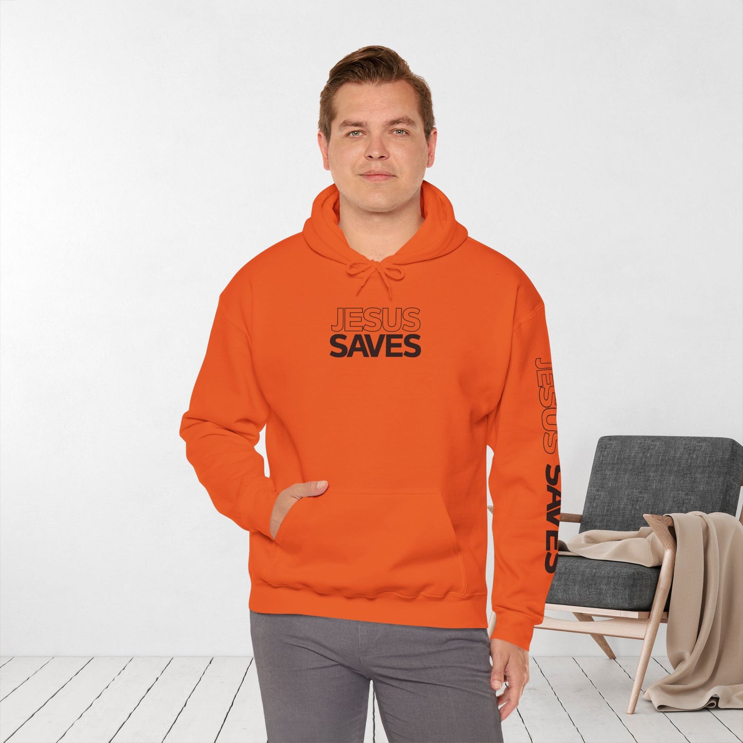 Jesus Saves Hoodie - Acts 4:12 Bible Verse Christian Hoodie
