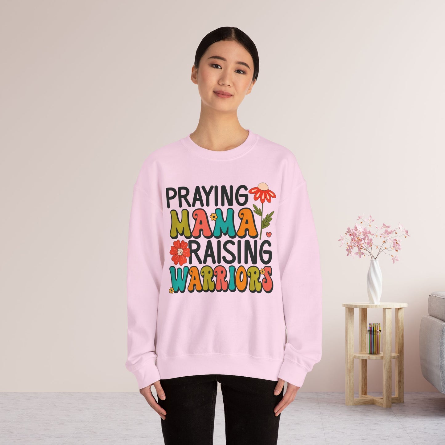 Praying Mama Raising Warriors Sweatshirt - Christian Mom Sweatshirt