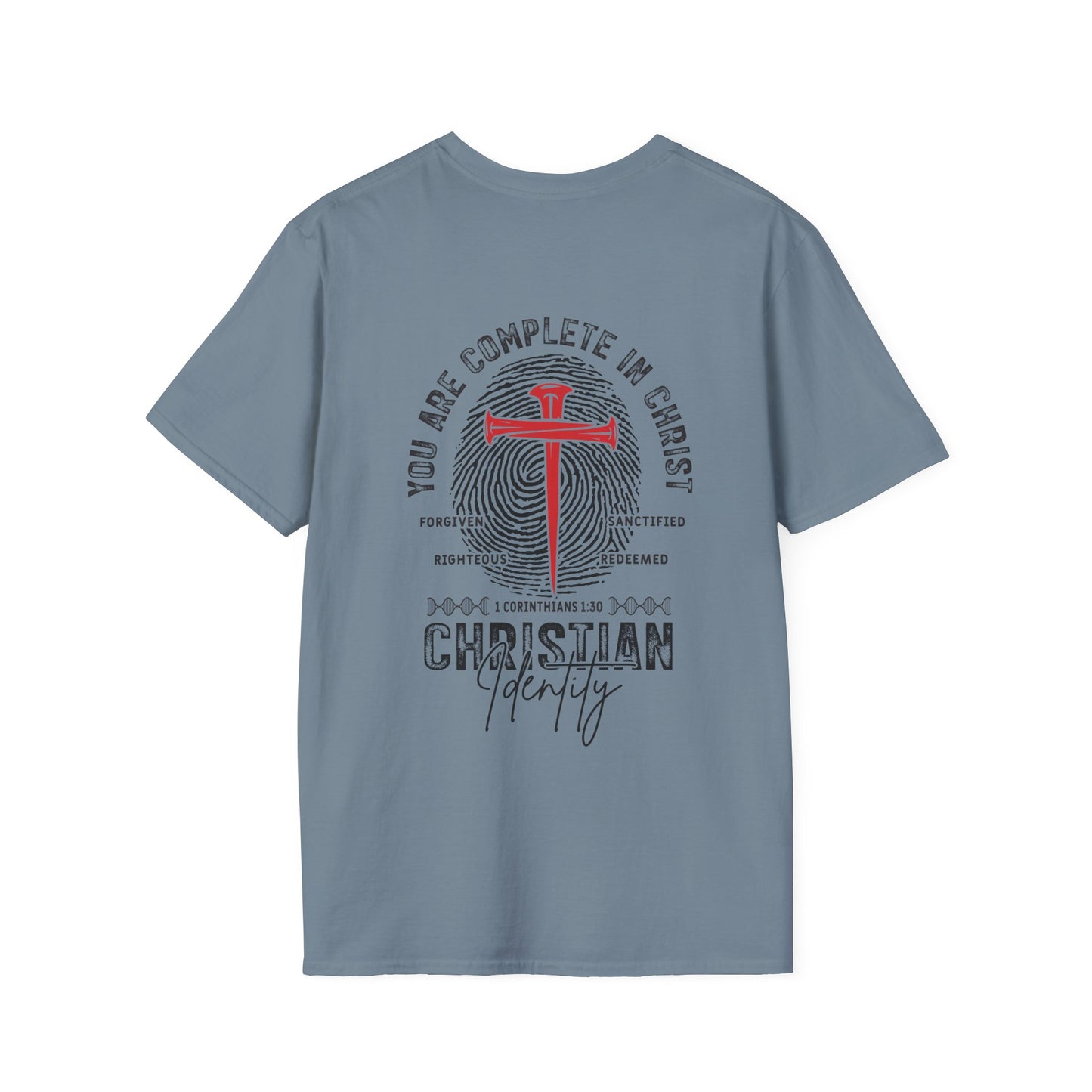 You Are Complete in Christ Softstyle T-shirt - 1 Corinthians 1:30