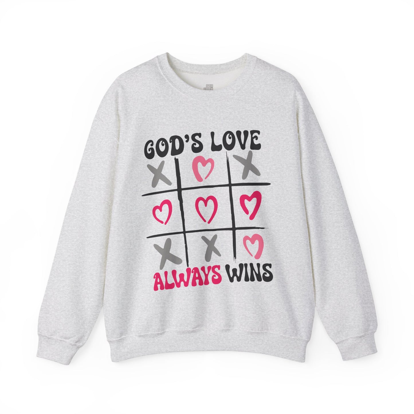 God's Love Always Wins Sweatshirt - Christian Crewneck Pullover