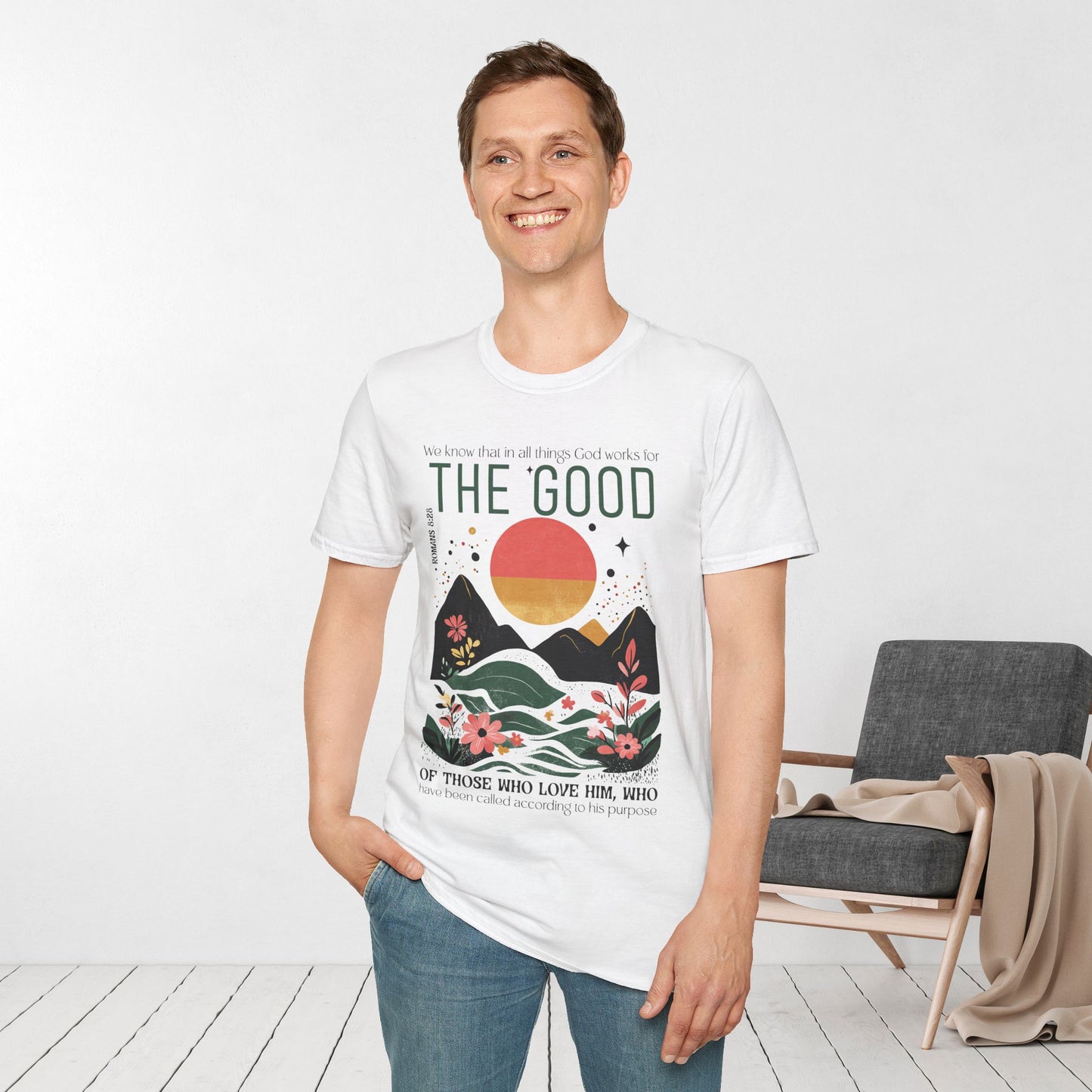 All Things for Good Romans 8:28 Softstyle T-shirt