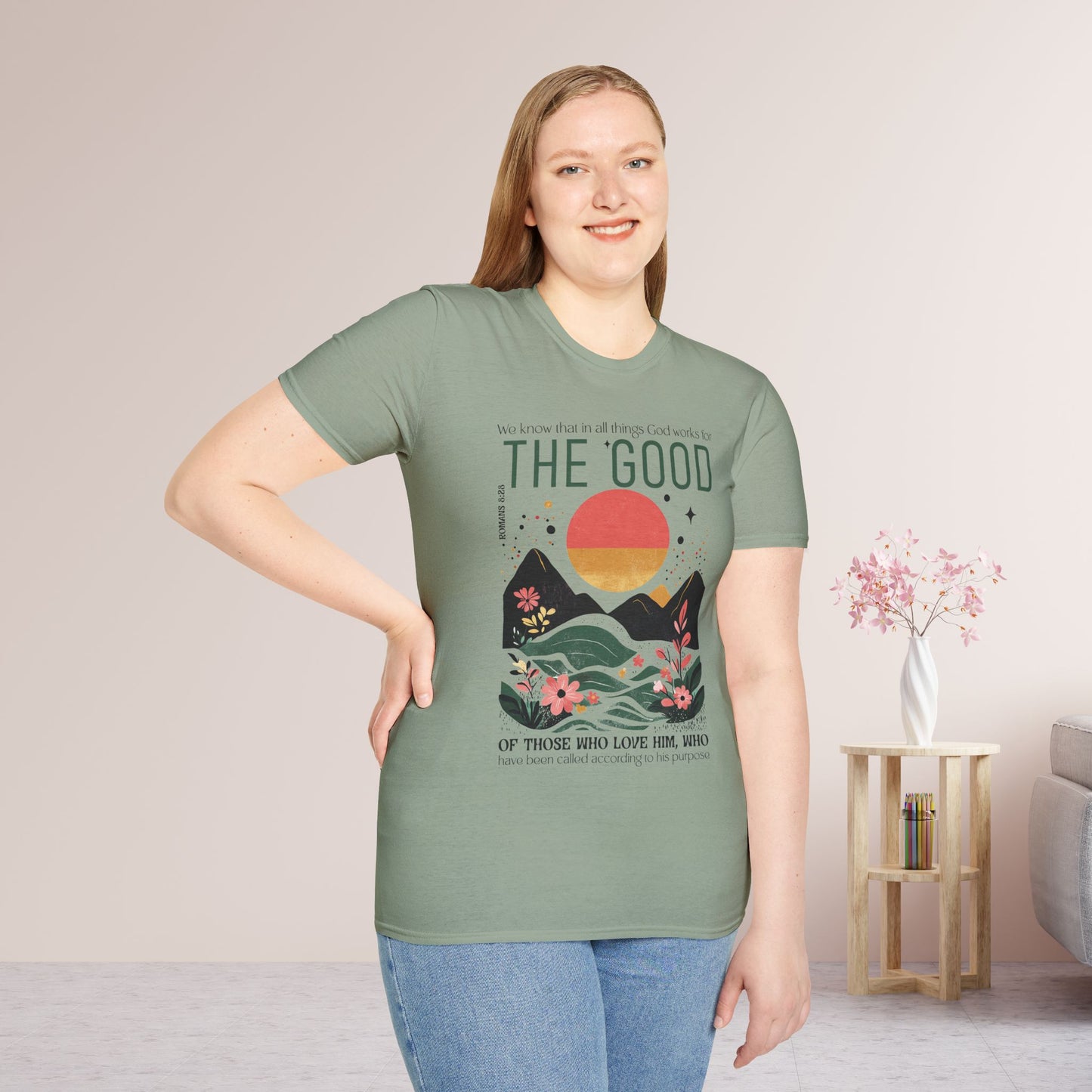 All Things for Good Romans 8:28 Softstyle T-shirt