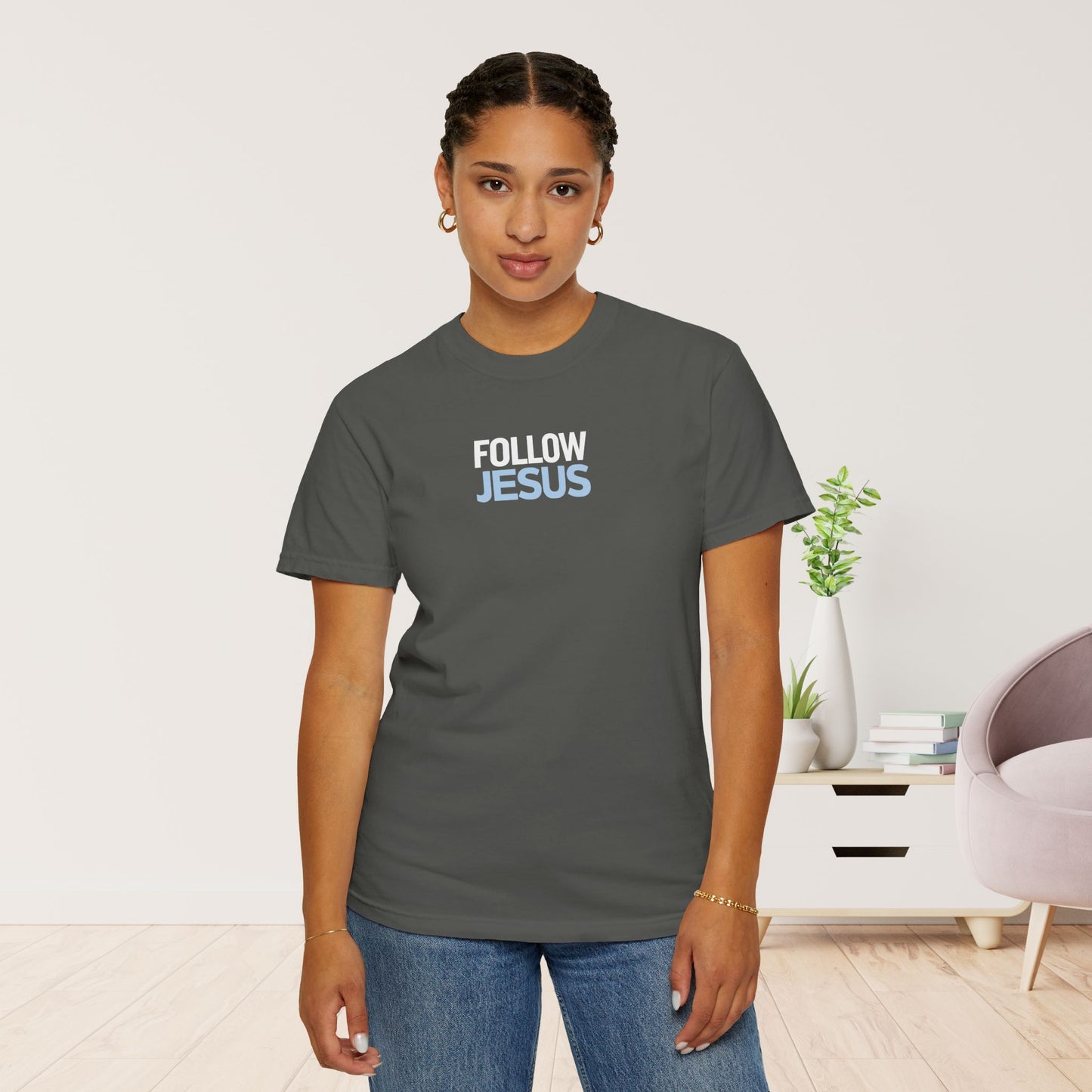 Jesus is the Light of the World Comfort Colors Shirt - John 8:12 Bible Verse Christian Shirt