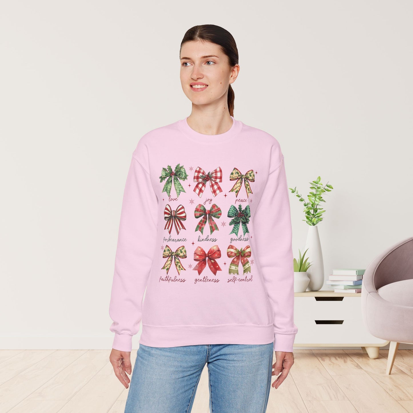 Christmas Fruit of The Spirit Christian Sweatshirt - Christian Pullover
