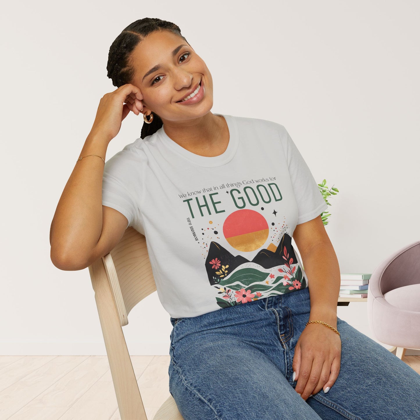 All Things for Good Romans 8:28 Softstyle T-shirt