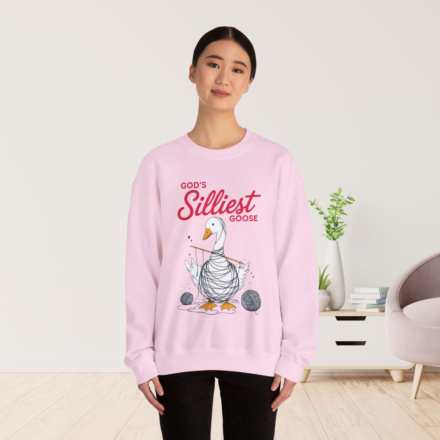God's Silliest Goose Sweatshirt - Christian Crewneck Pullover