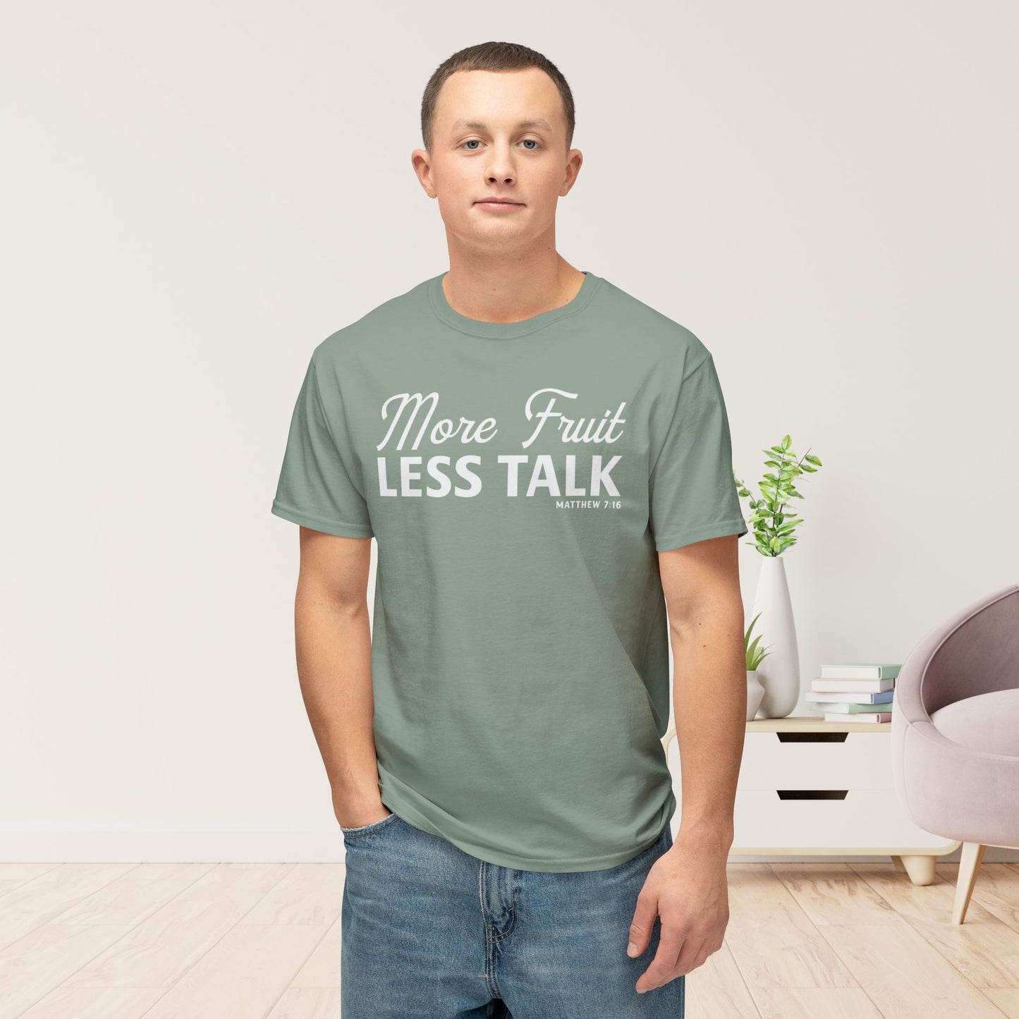 More Fruit, Less Talk Unisex HD Cotton Tee