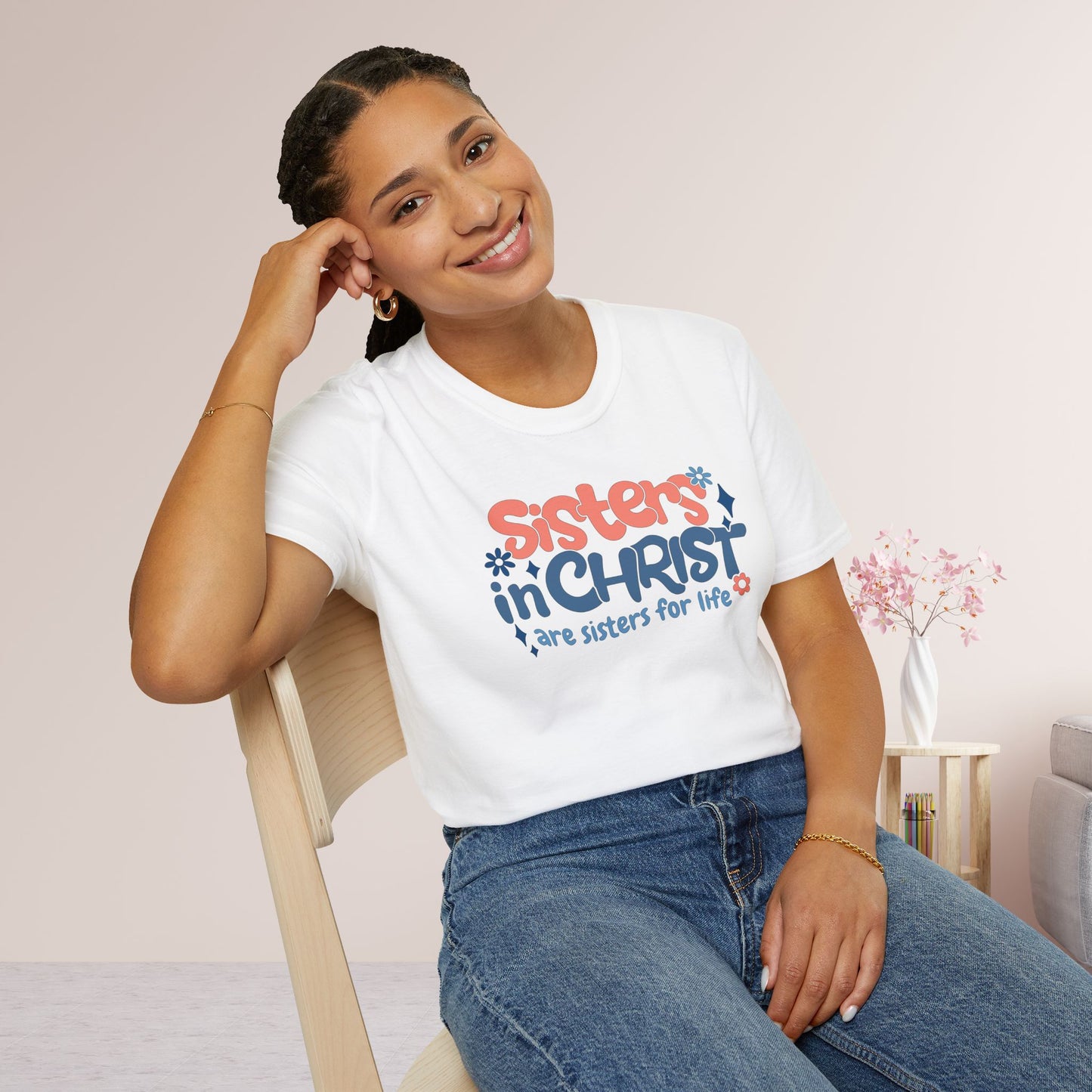 Sisters in Christ are Sisters for Life  Softstyle T-shirt