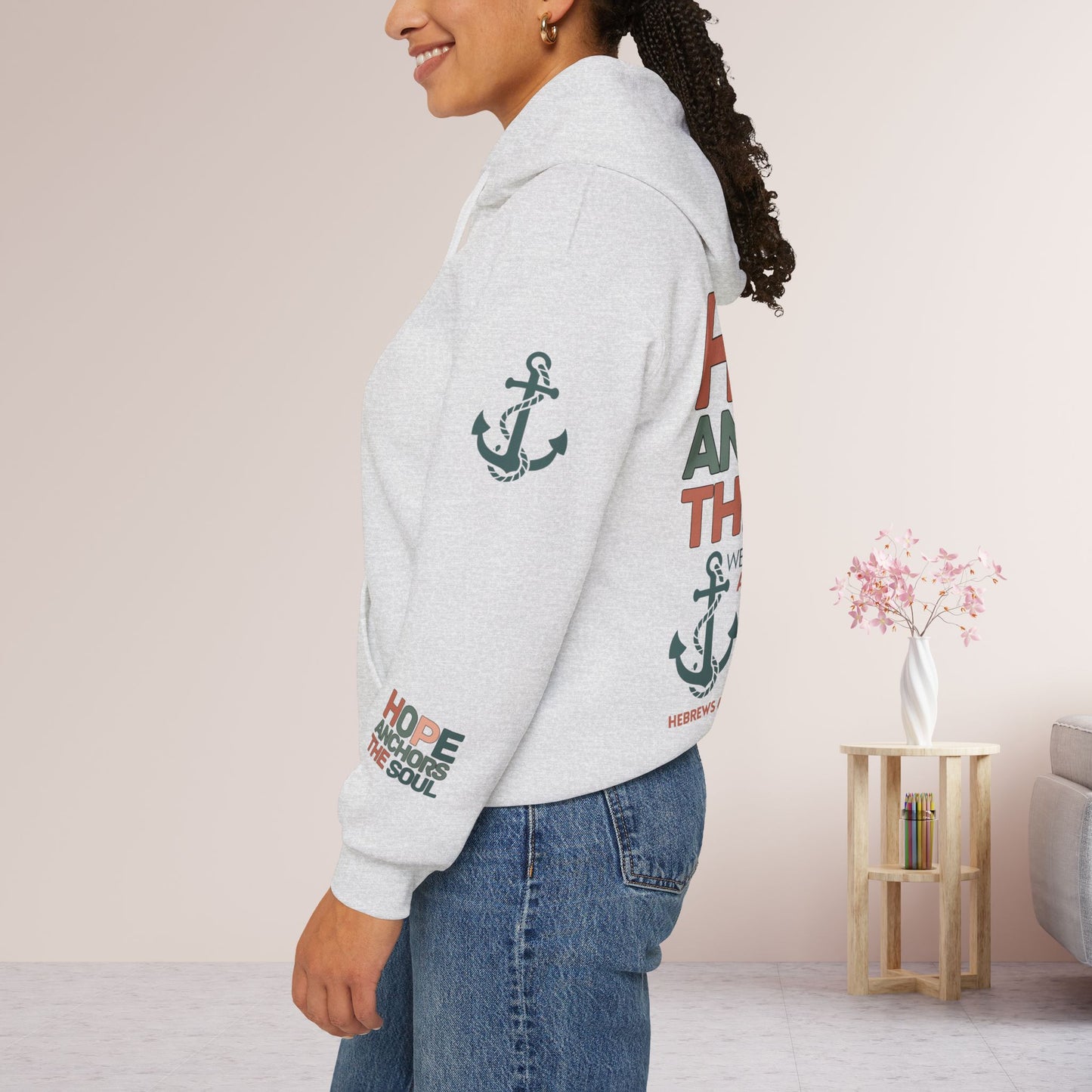Hope Anchors the Soul Hoodie -  Hebrews 6:19 Bible Verse Christian Hoodie