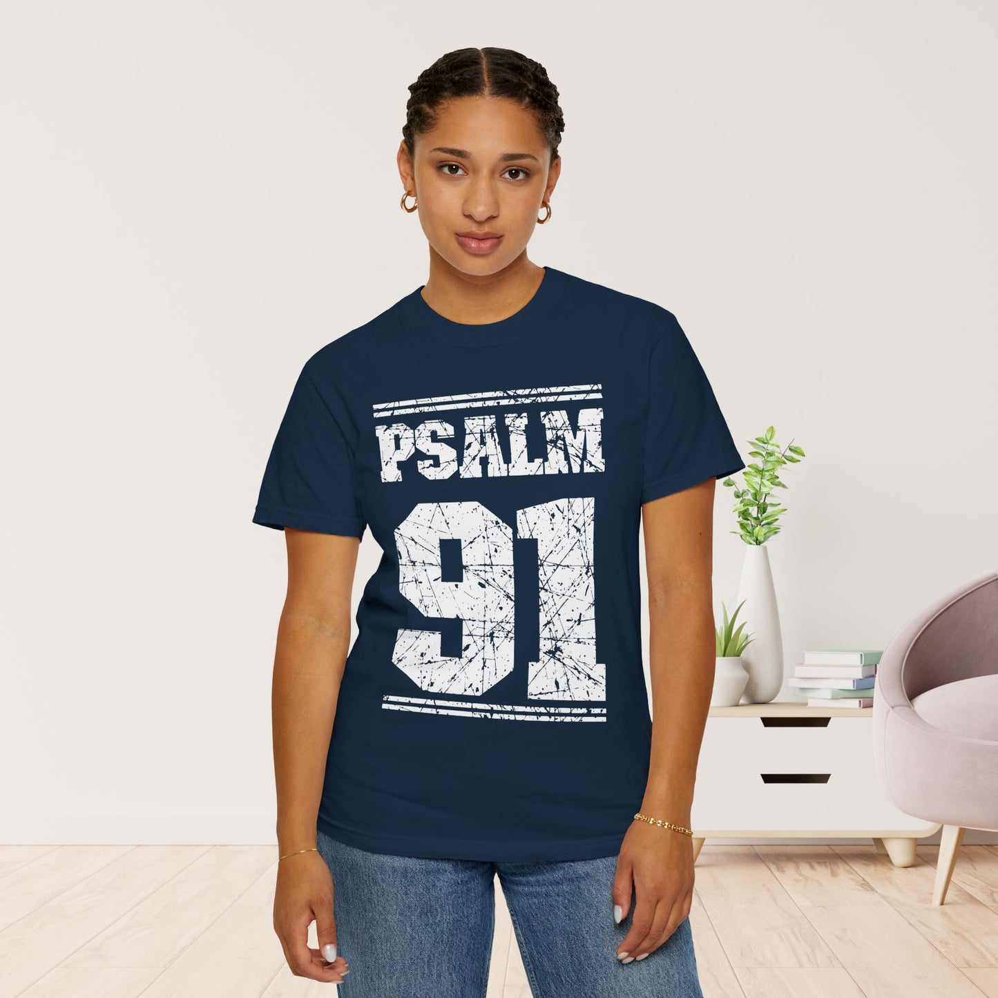 Psalm 91 Comfort Colors Christian Shirt - Bible Verse Shirt
