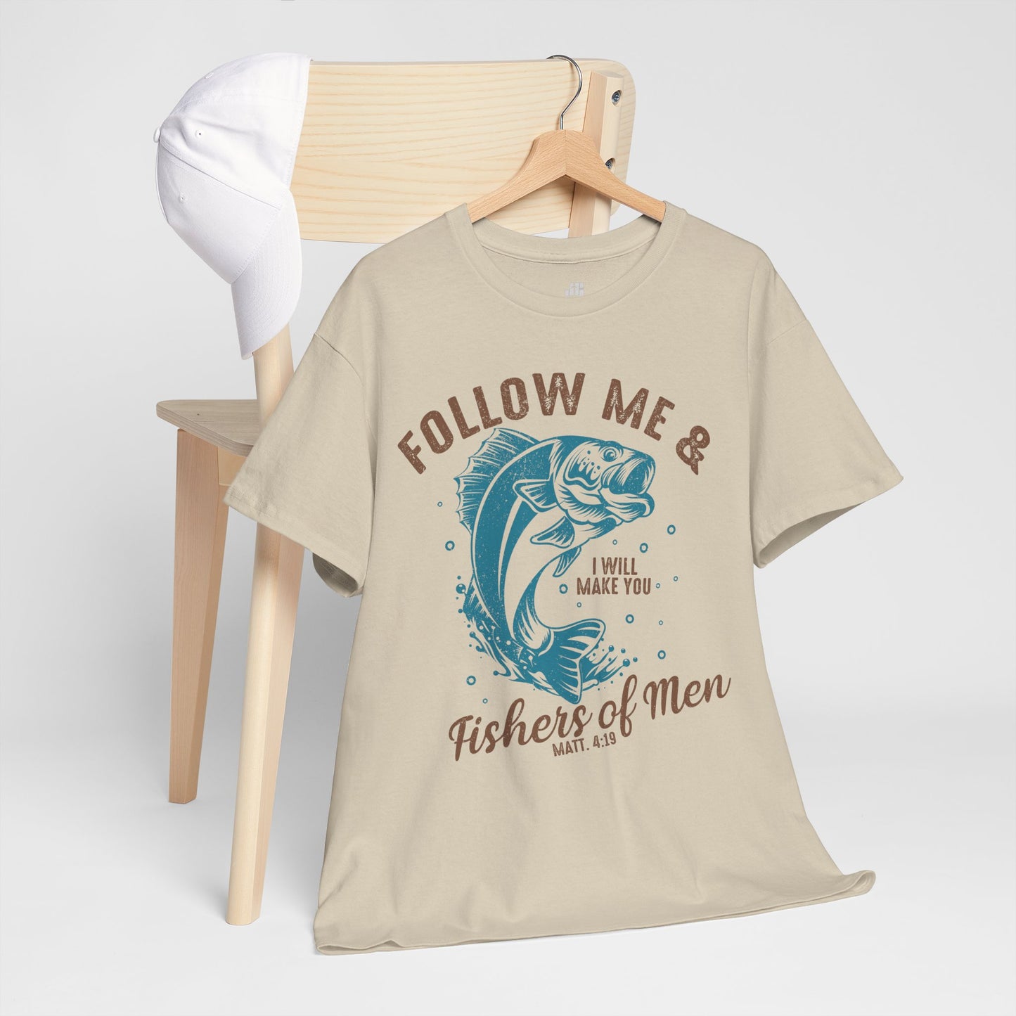 Follow Me Heavy Cotton Tee - Matthew 4:19