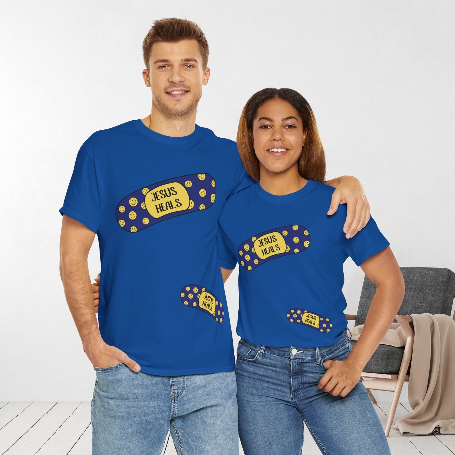 Jesus Heals Heavy Cotton Tee