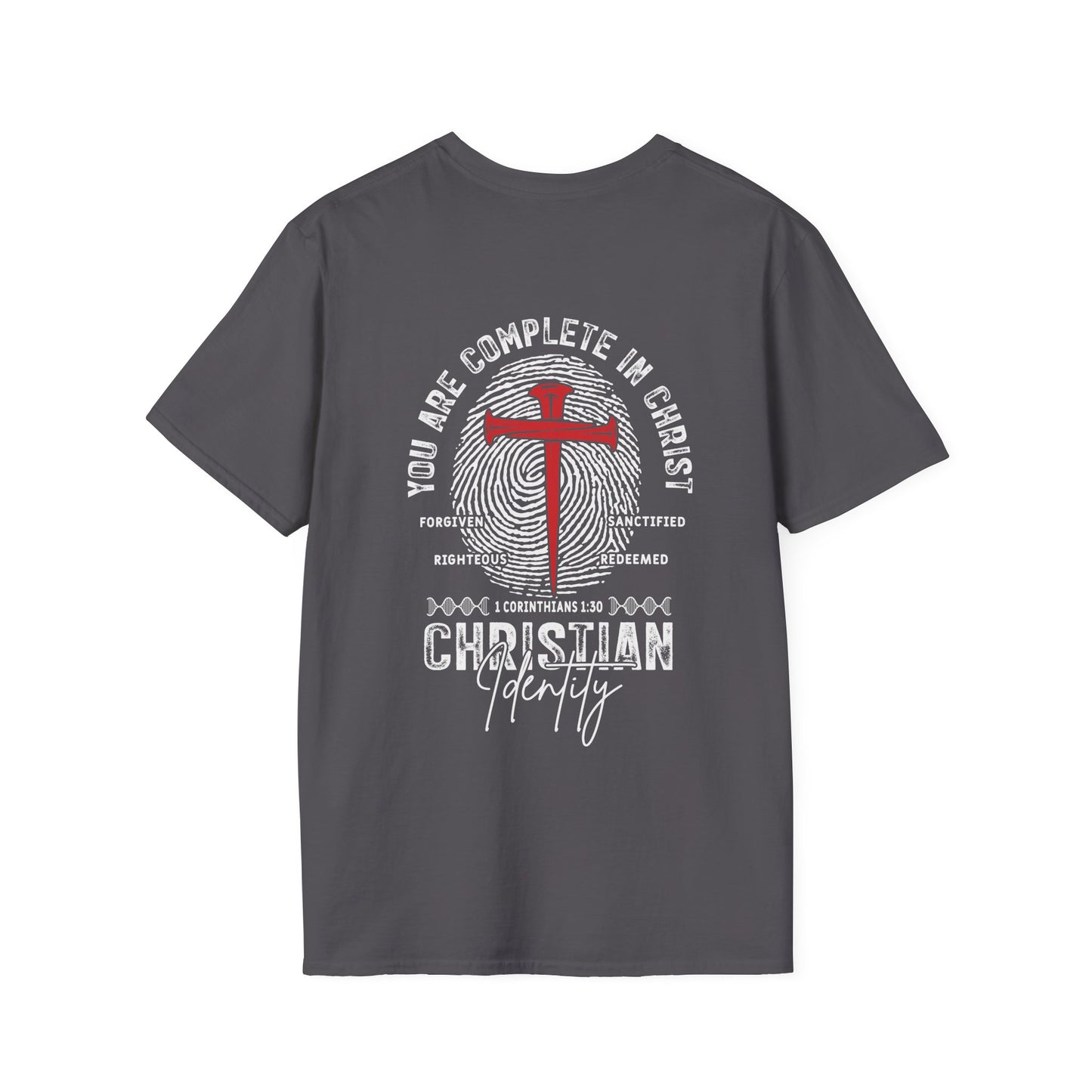 You Are Complete in Christ Softstyle T-shirt - 1 Corinthians 1:30