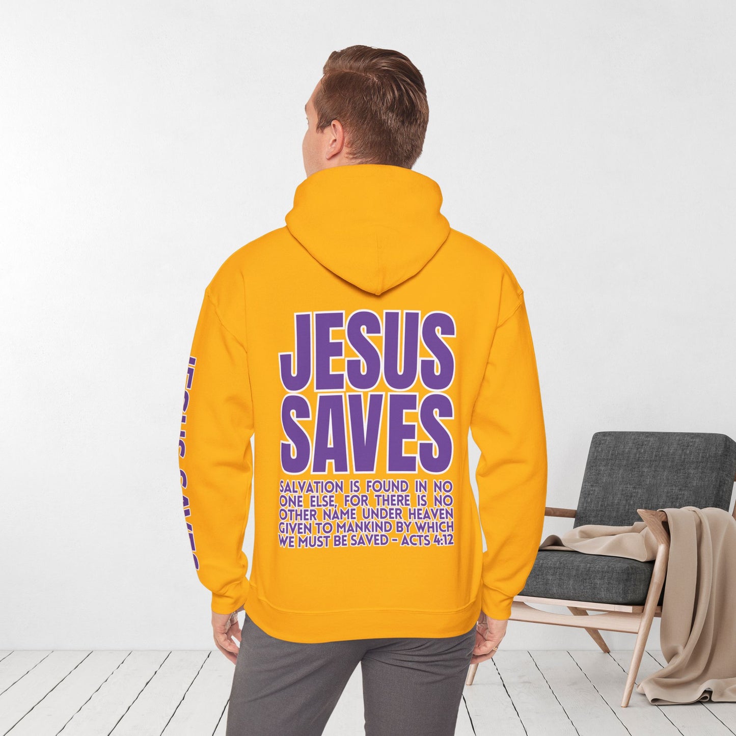 Jesus Saves Hoodie - Acts 4:12 Christian Hoodie