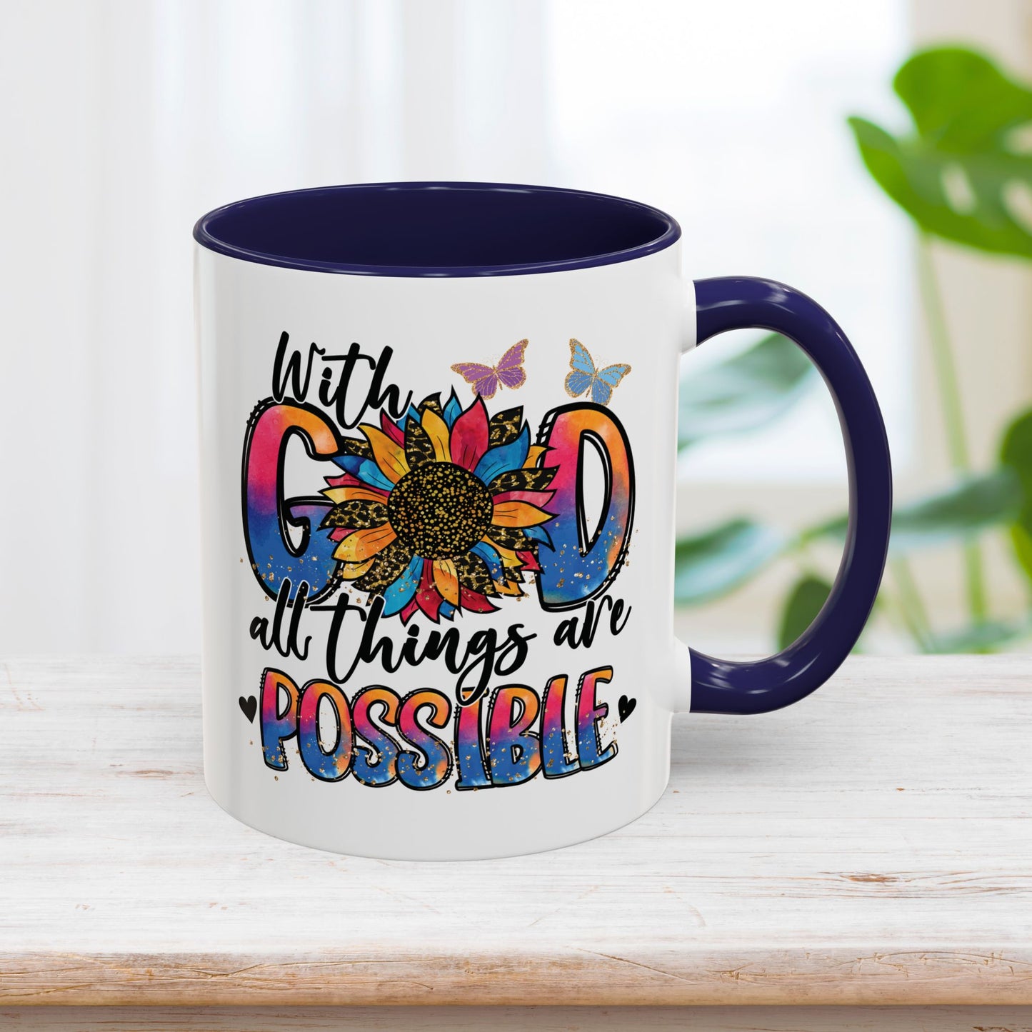 With God All Things Are Possible Mug - Christian Coffee Mug