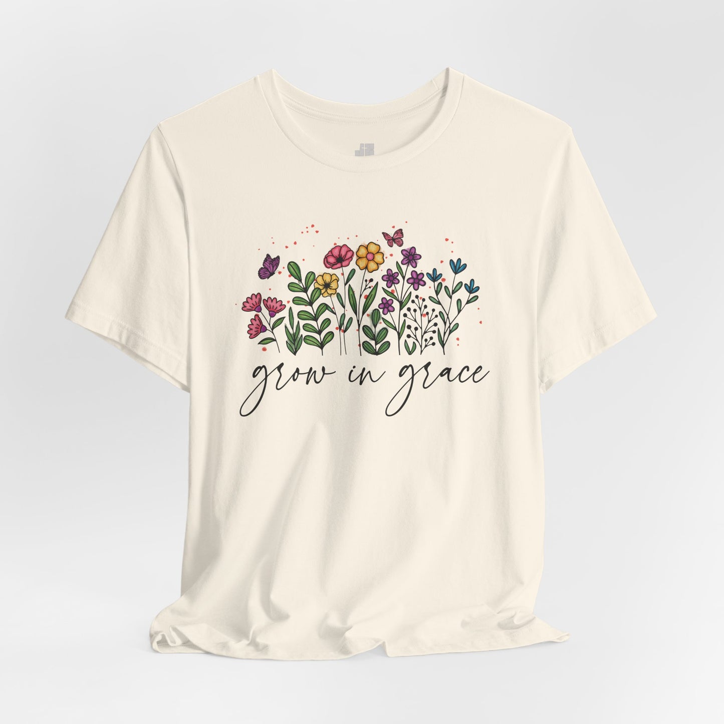 Grow in Grace Bible Verse Soft Cotton Tee