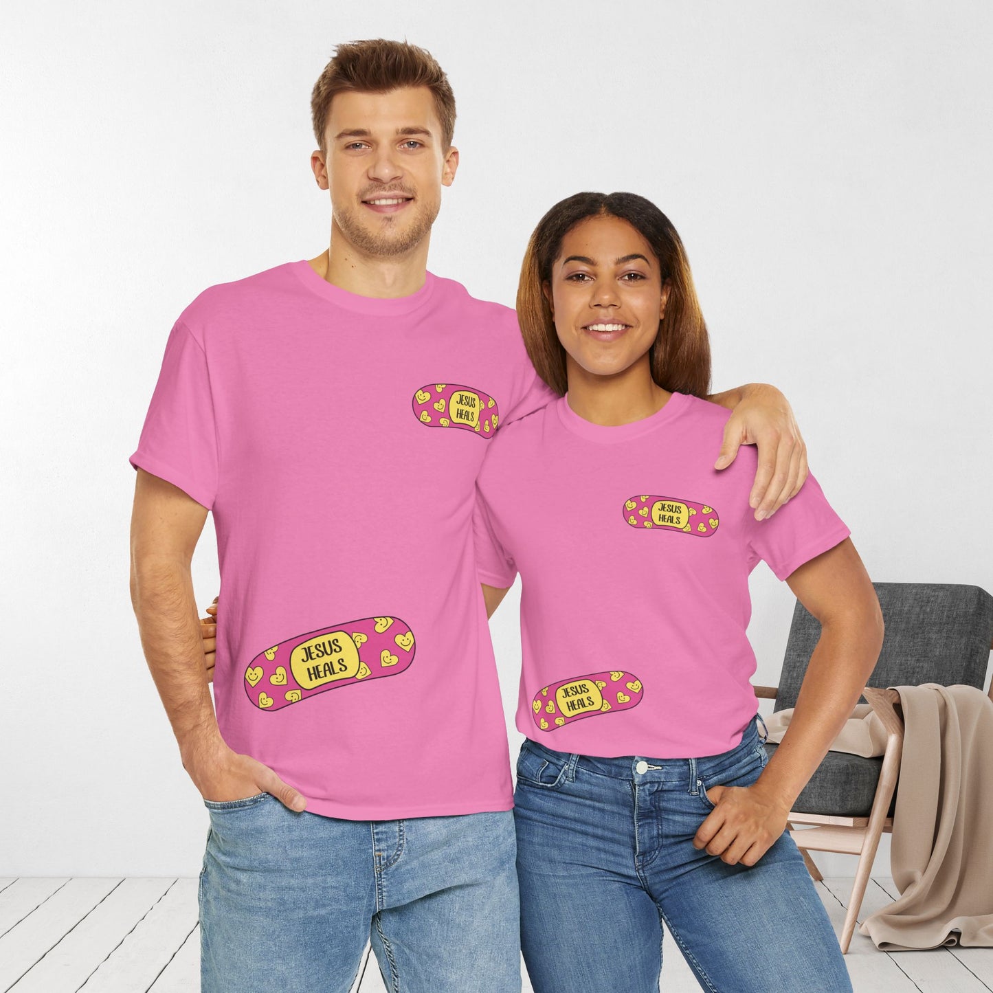 Jesus Heals Heavy Cotton Tee