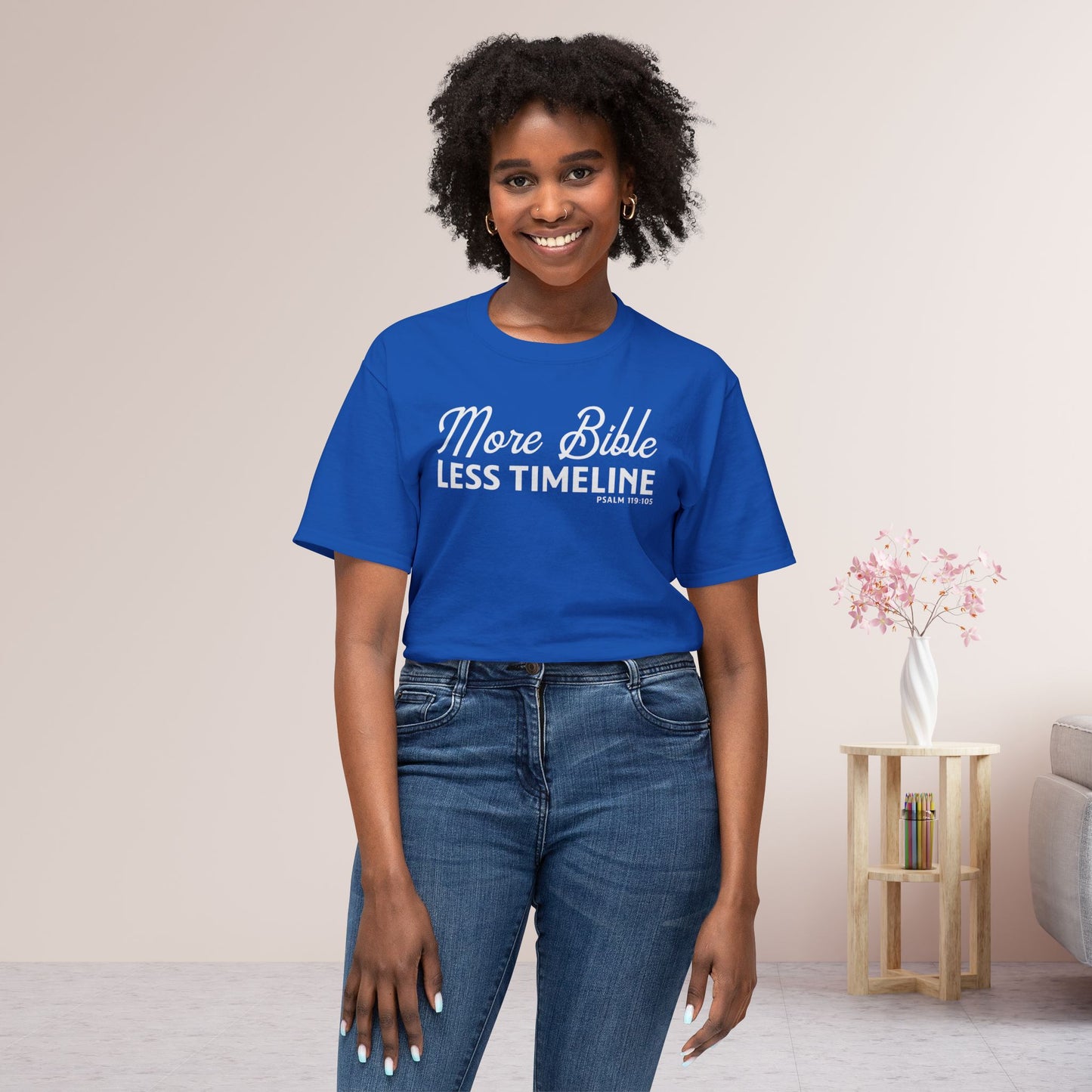 More Bible, Less Timeline Unisex HD Cotton Tee