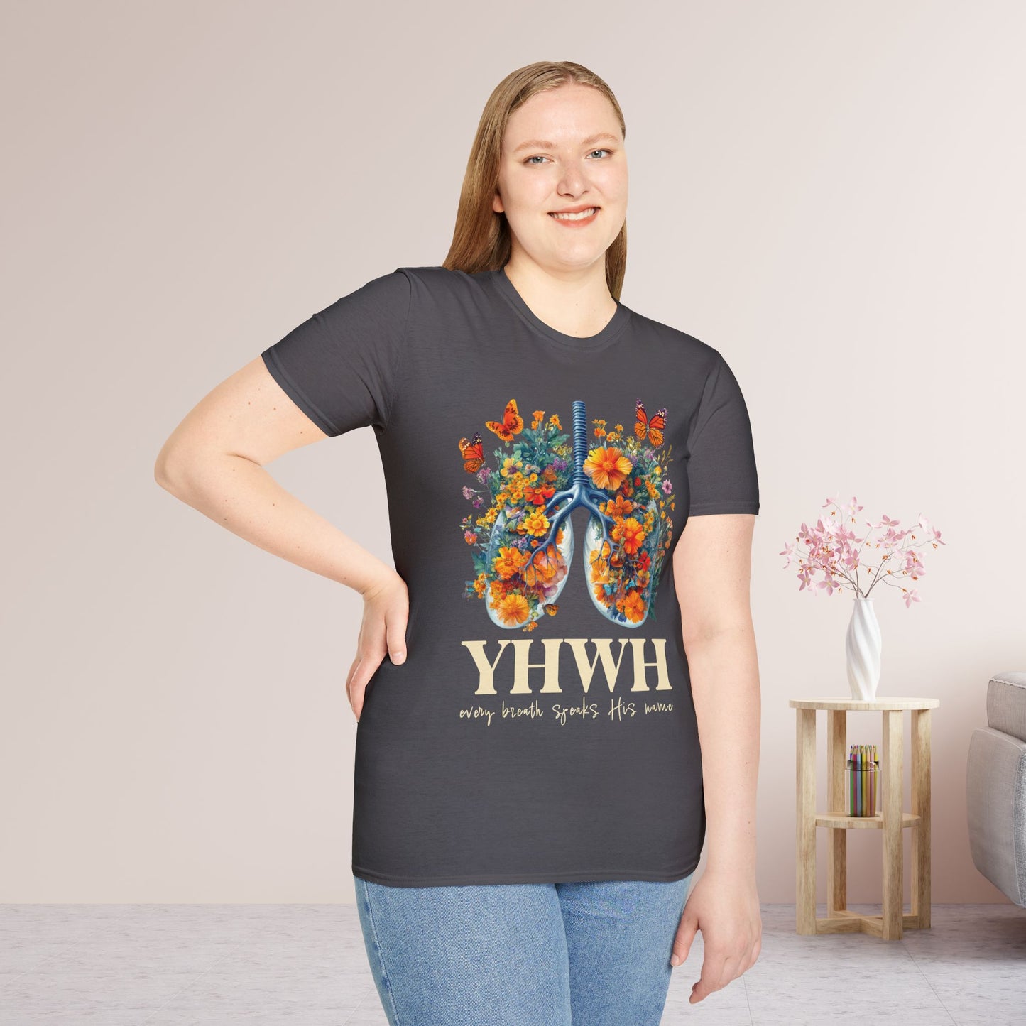 YHWH Every Breath Speaks His Name Softstyle T-shirt
