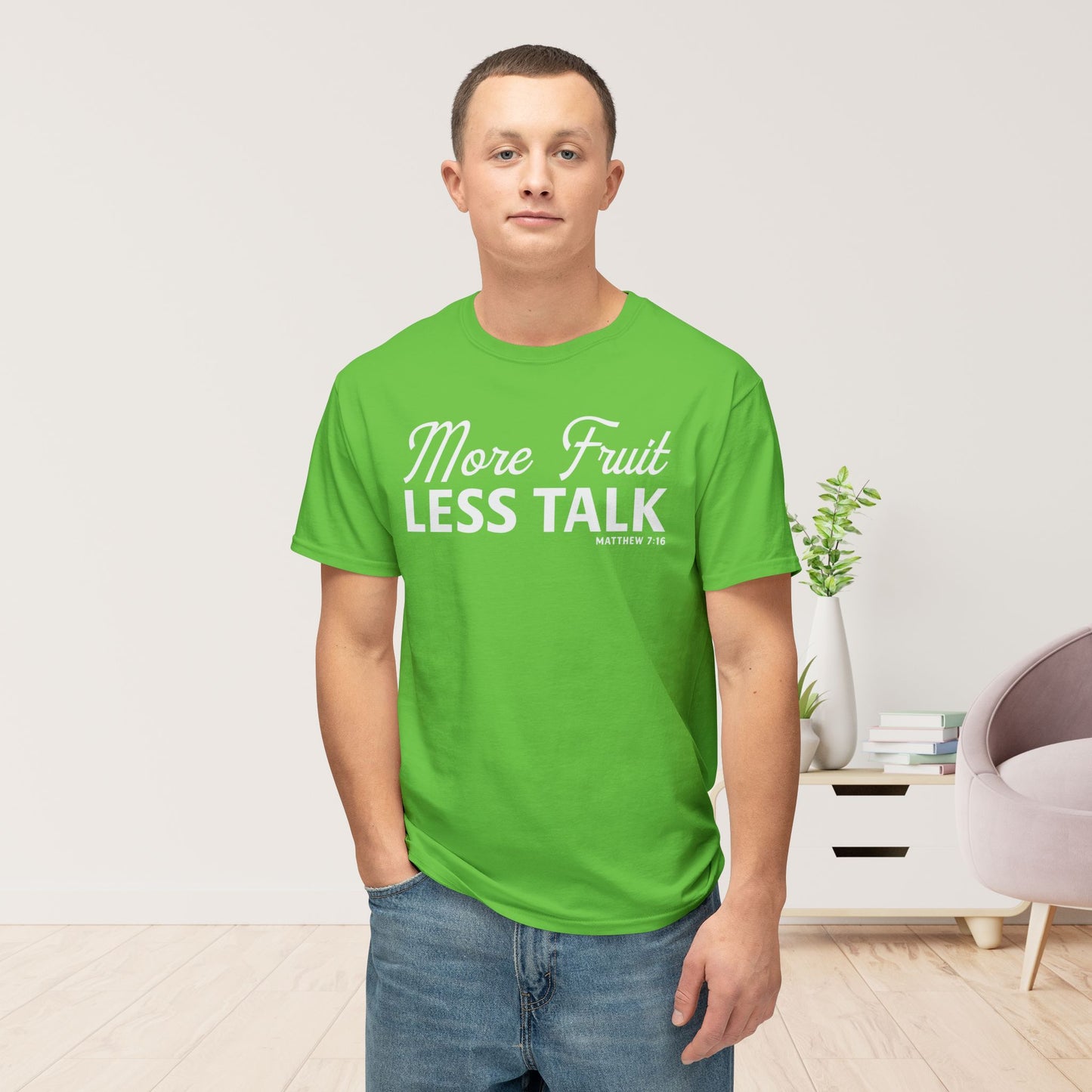 More Fruit, Less Talk Unisex HD Cotton Tee