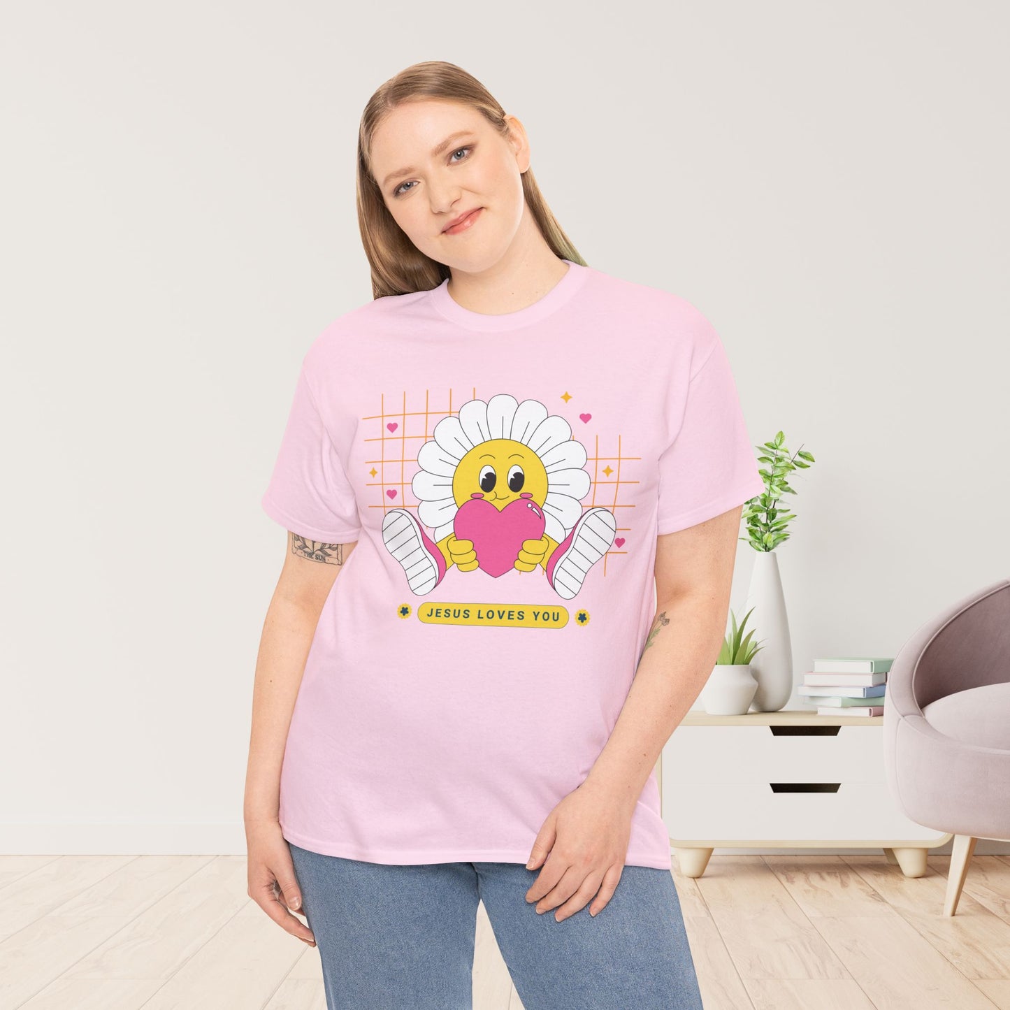Jesus Loves You Heavy Cotton Tee