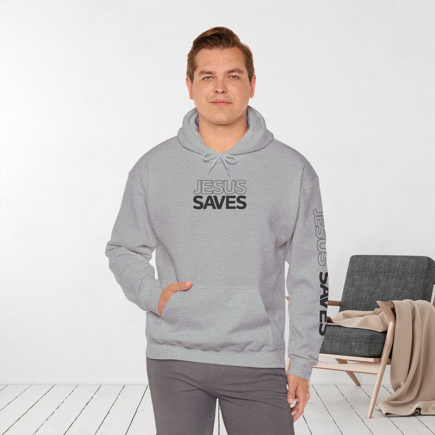Jesus Saves Hoodie - Acts 4:12 Bible Verse Christian Hoodie