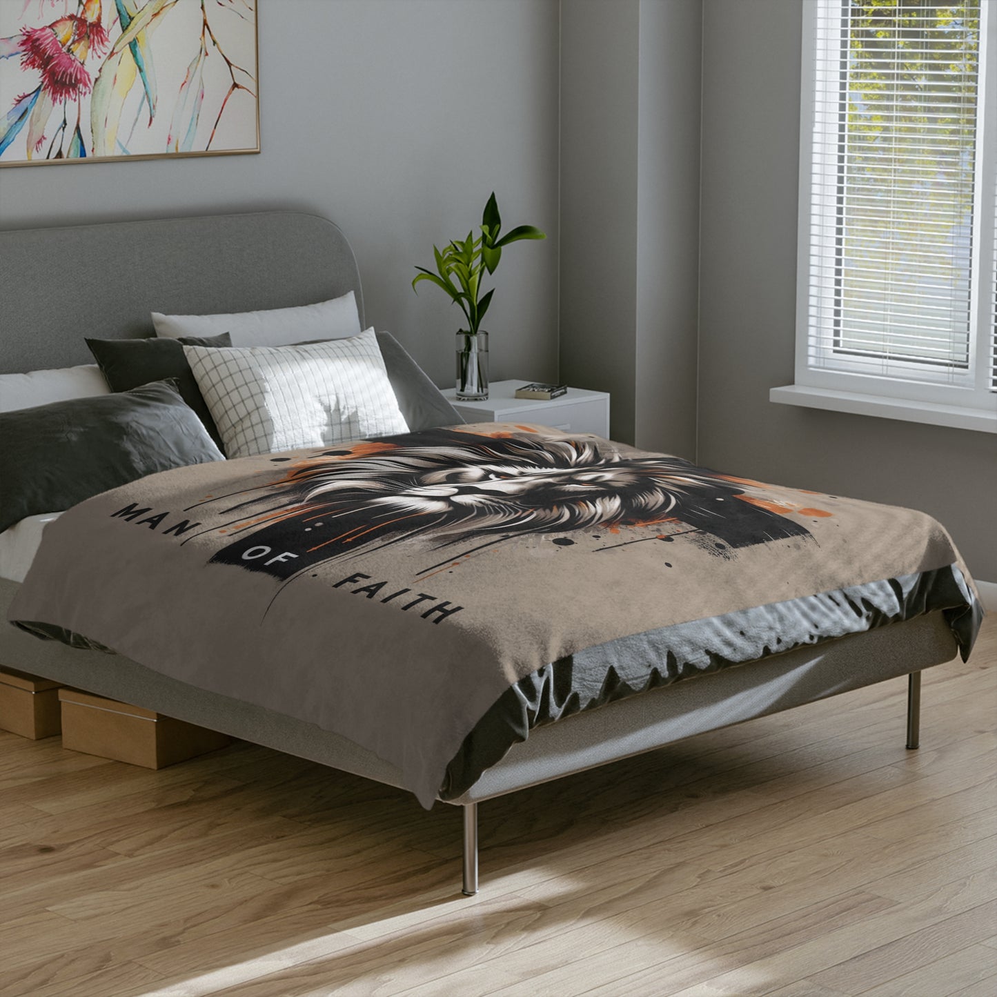 Man of Faith Velveteen Microfiber Blanket