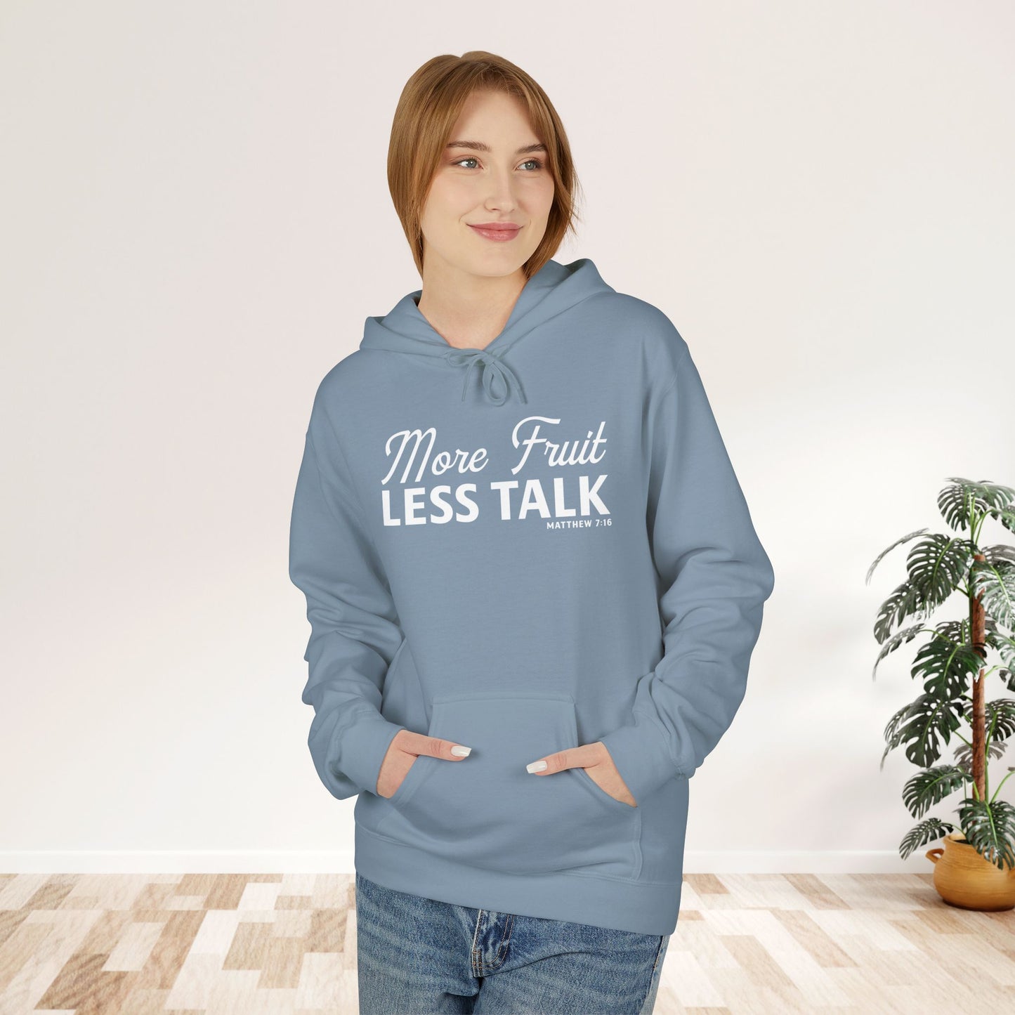 More Fruit, Less Talk Unisex Midweight Hoodie