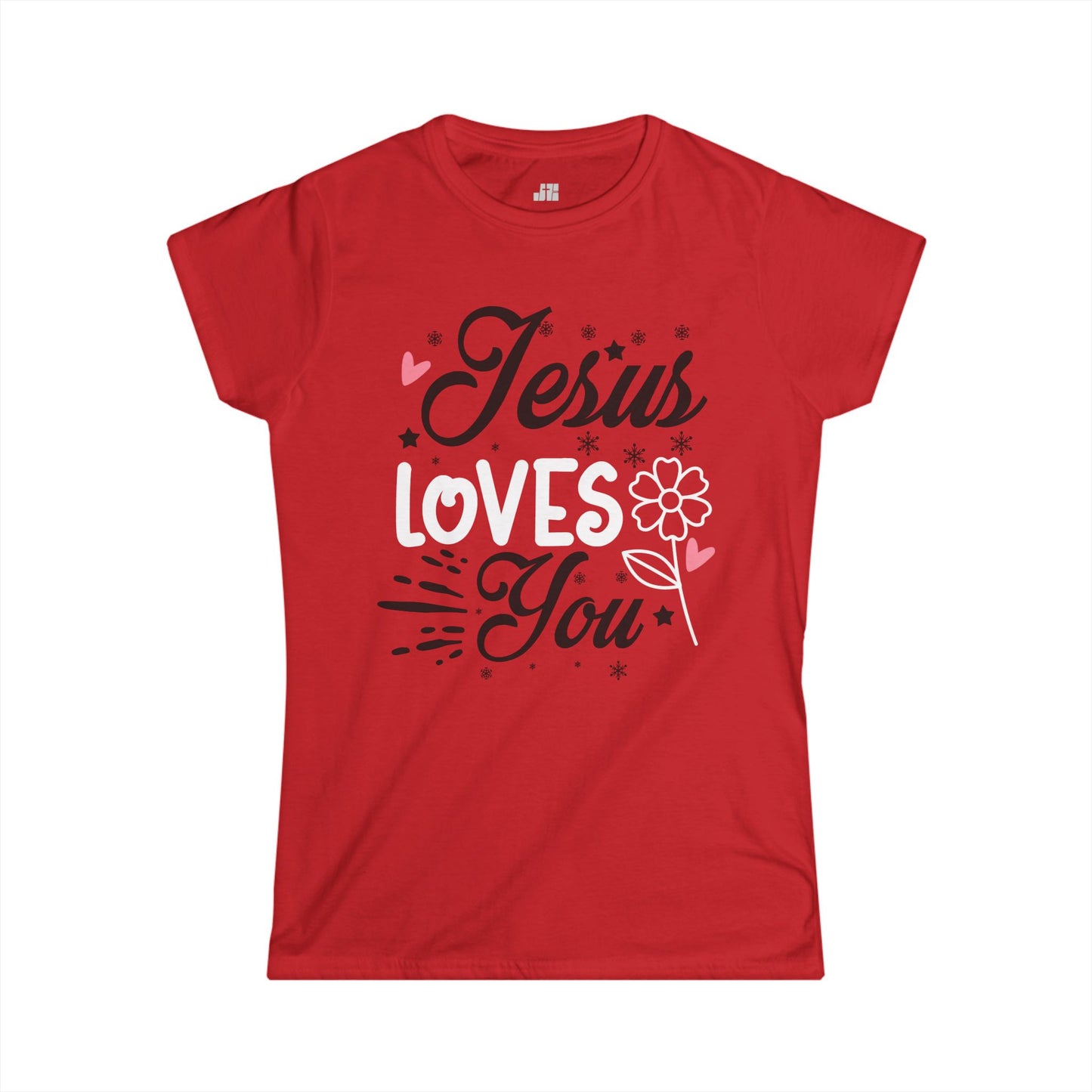 Christian Women's Jesus Loves You Softstyle T-shirt