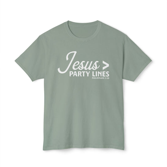 Jesus > Party Lines Unisex HD Cotton Tee