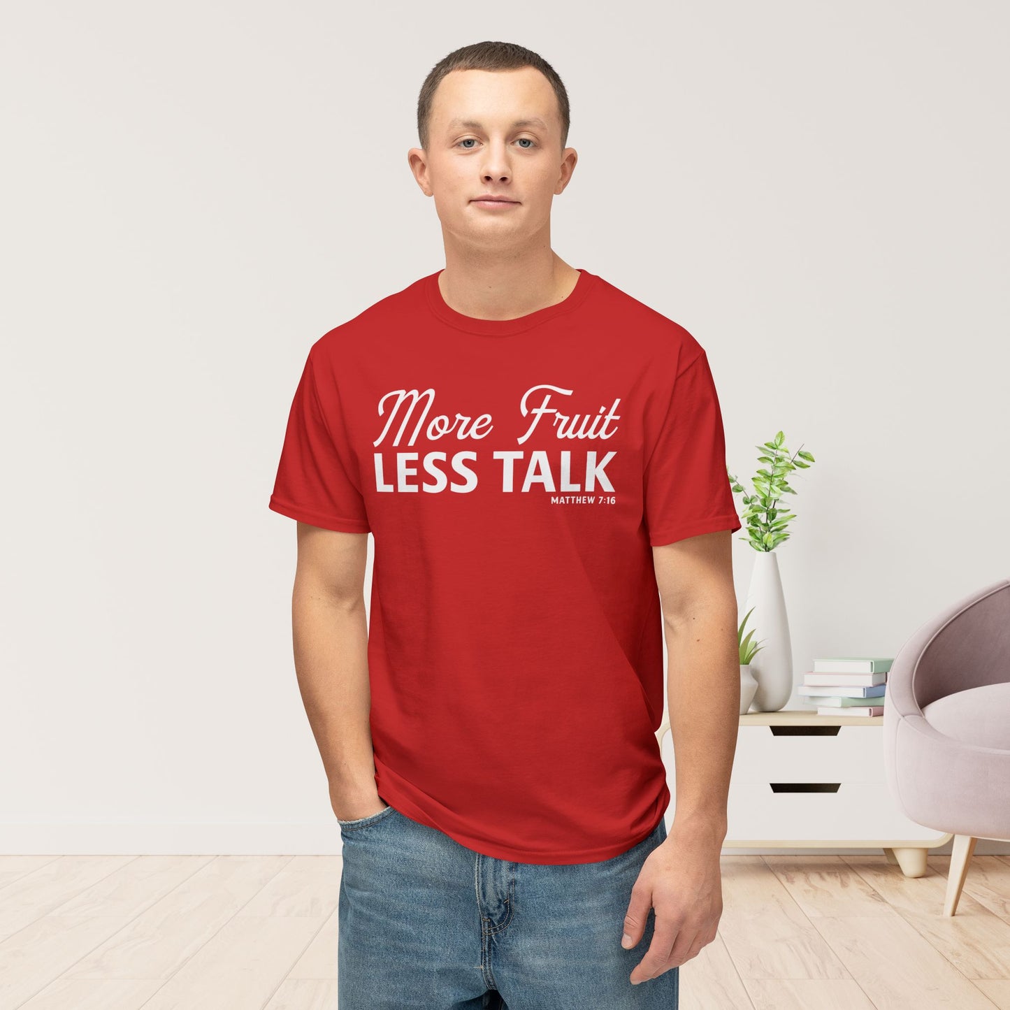 More Fruit, Less Talk Unisex HD Cotton Tee