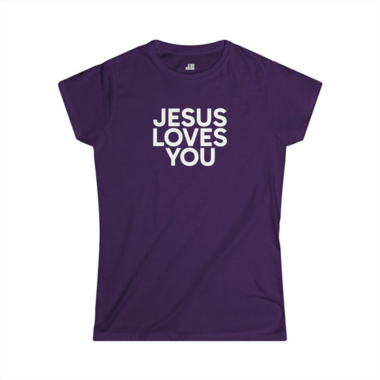 Christian Women's Jesus Loves You Softstyle T-shirt