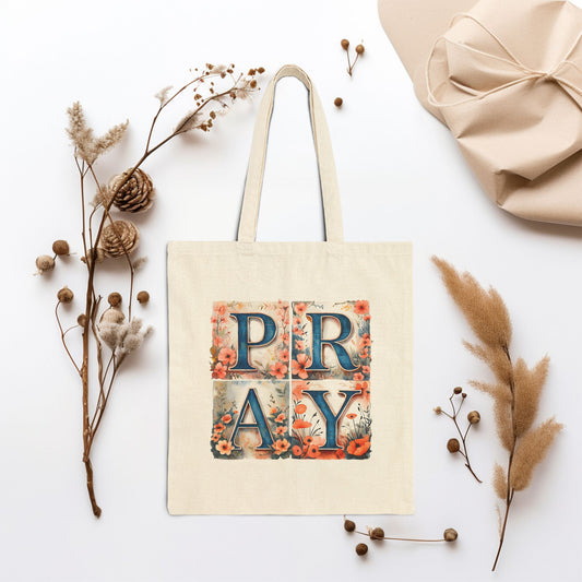 Pray Canvas Tote Bag