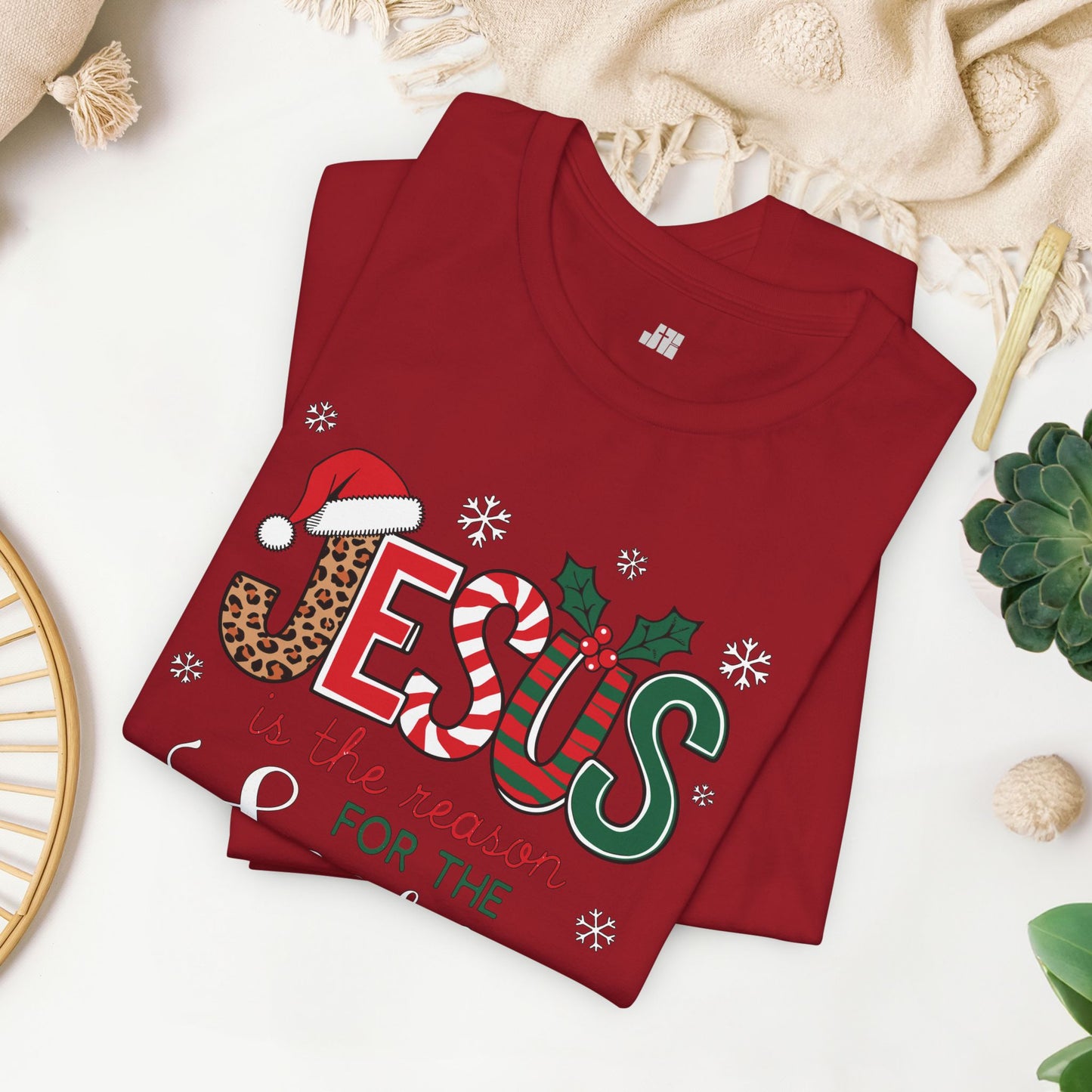 Jesus Is The Reason For The Season Soft Cotton Tee - Christian Christmas Shirt