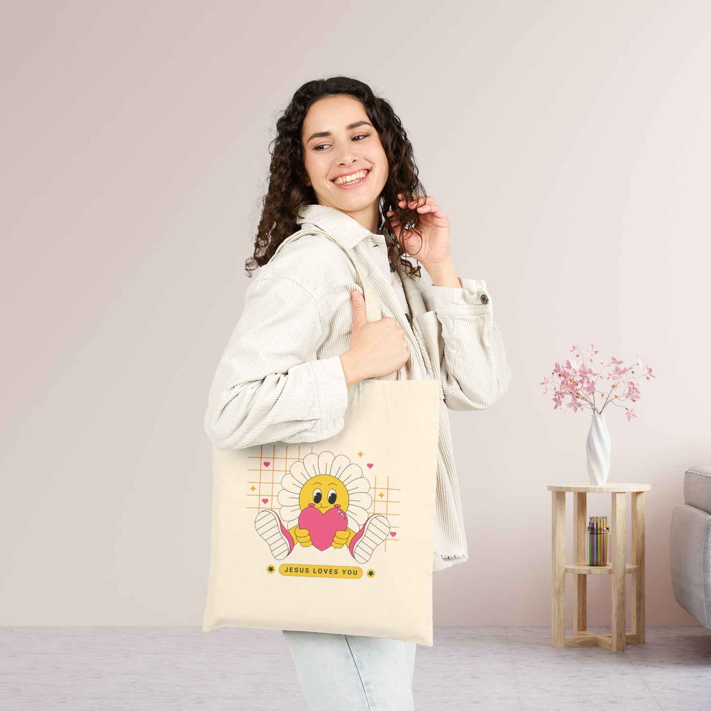 Jesus Loves You Canvas Tote Bag