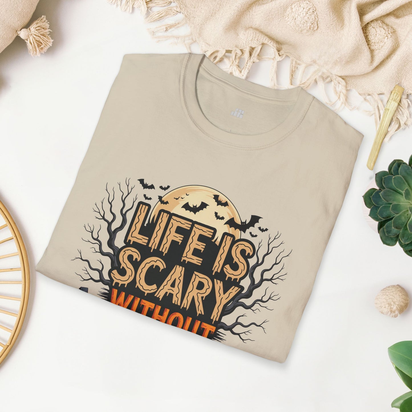 Life is Scary Without Jesus Softstyle T-shirt