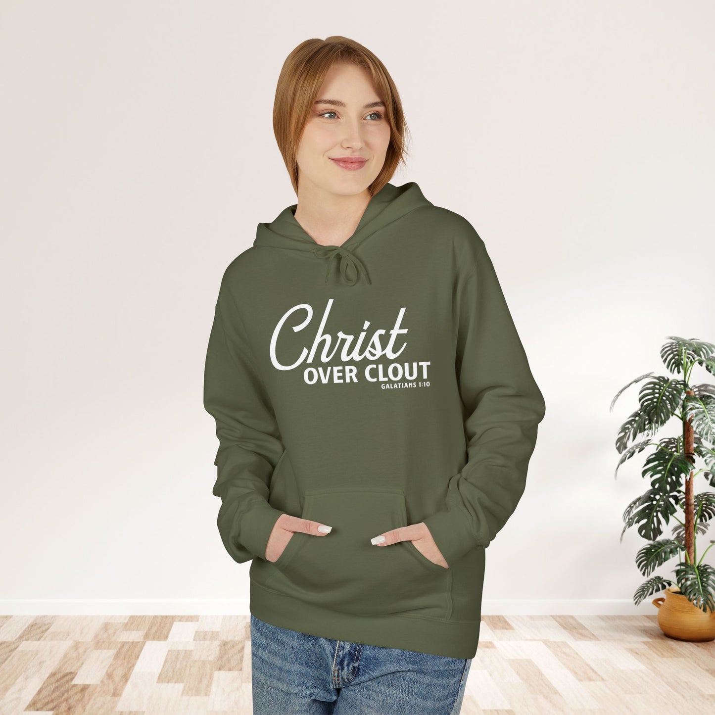 Christ Over Clout Unisex Midweight Hoodie