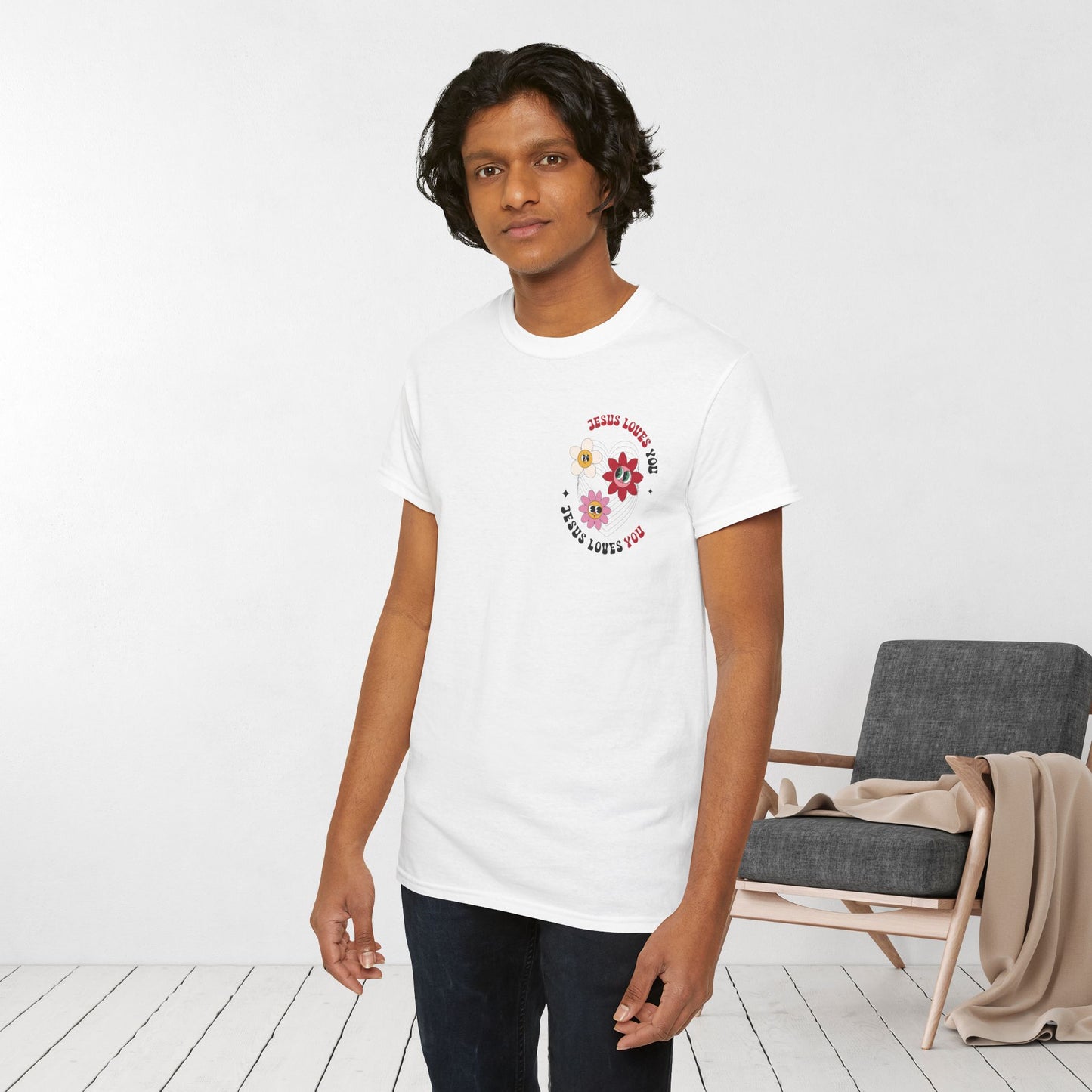 Jesus Loves You Heavy Cotton Tee