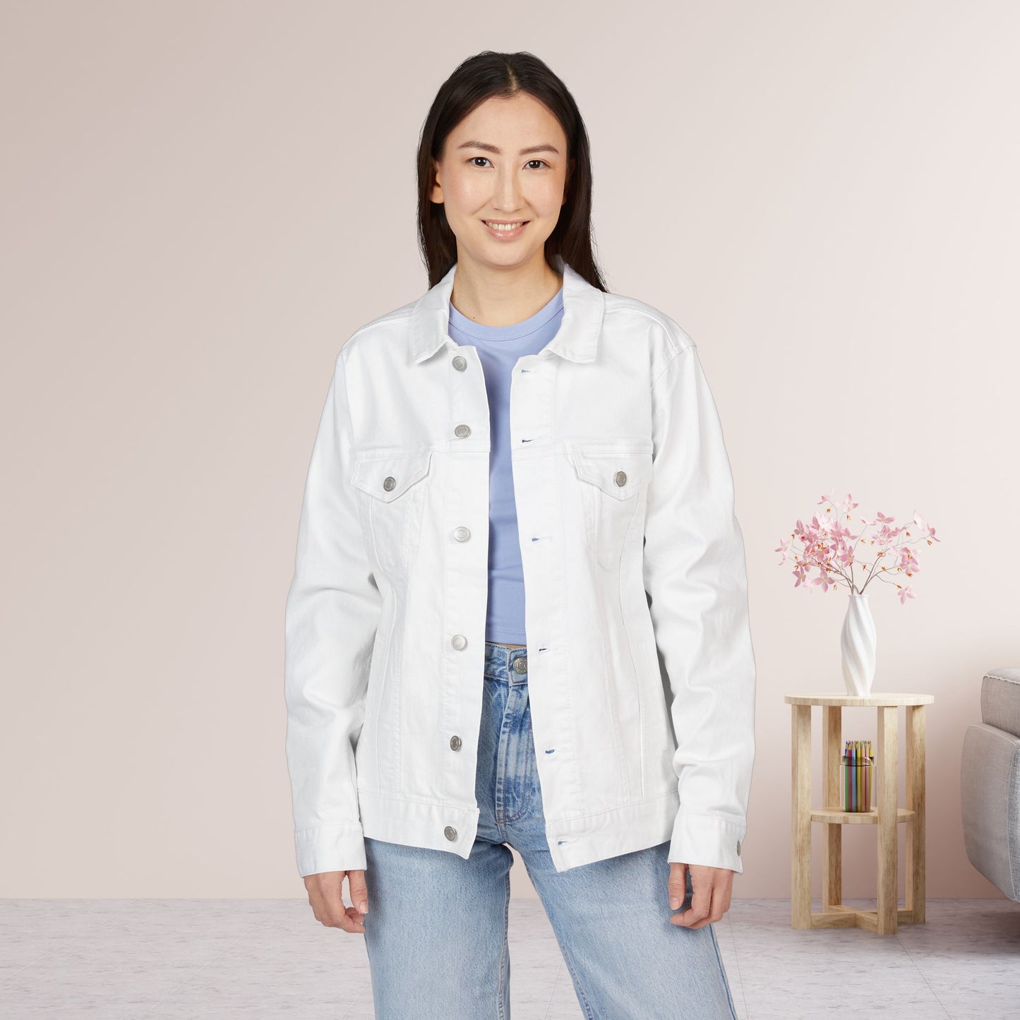 Embroidered Jesus Saves Unisex Denim Jacket
