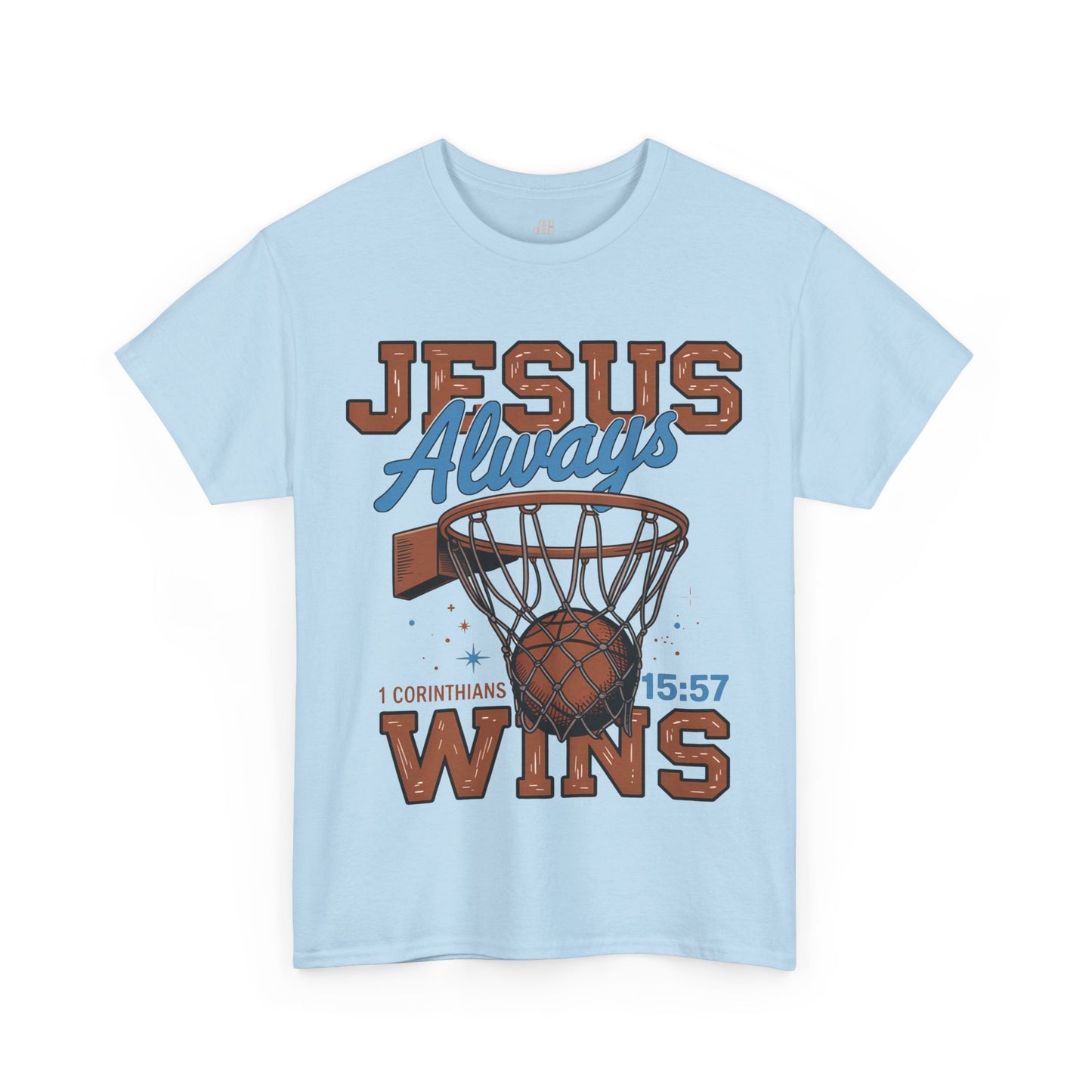 Jesus Always Wins Heavy Cotton Tee