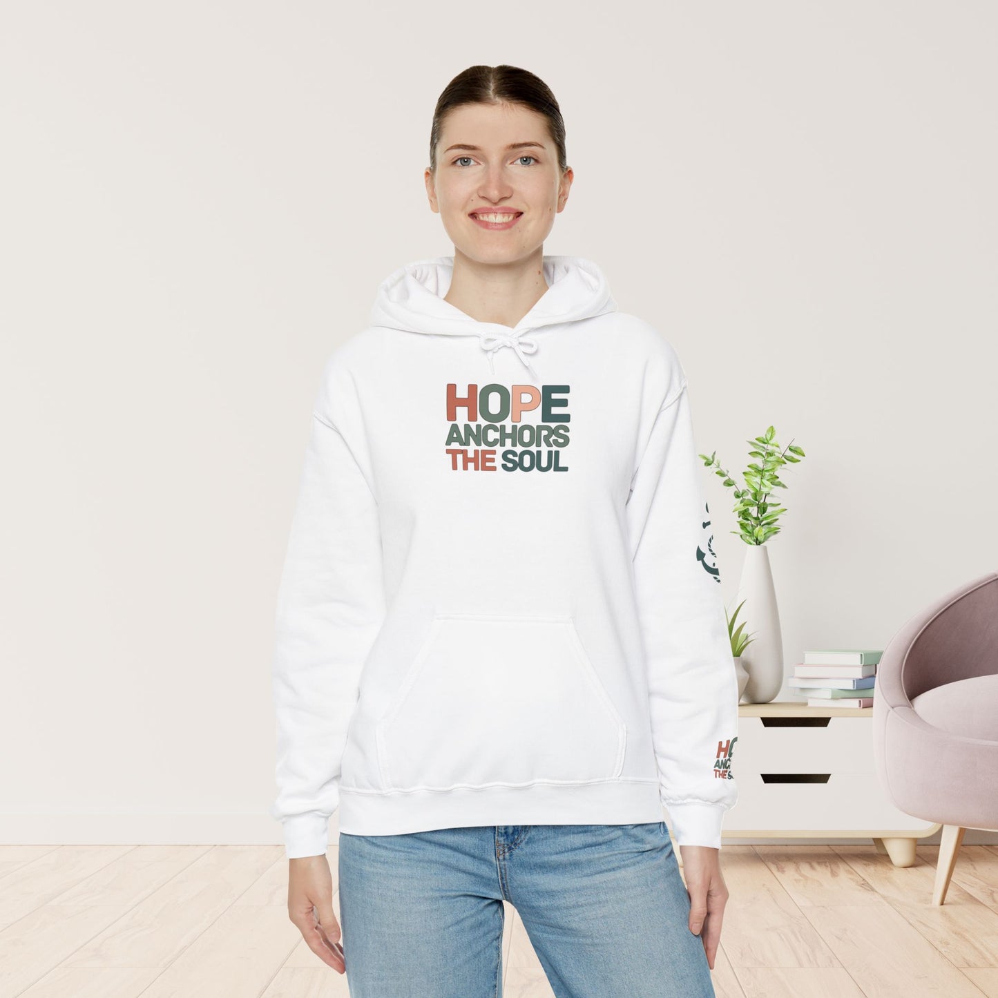 Hope Anchors the Soul Hoodie -  Hebrews 6:19 Bible Verse Christian Hoodie