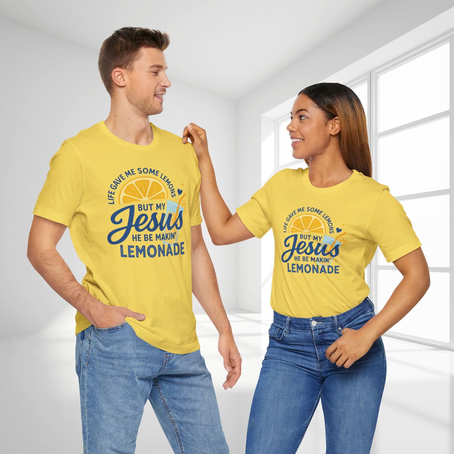Life Gave Me Lemons But My Jesus Makes Lemonade Soft Cotton Tee