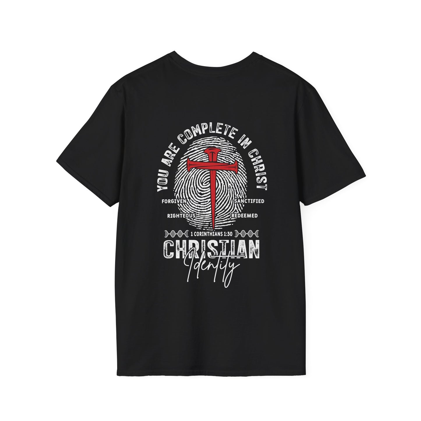 You Are Complete in Christ Softstyle T-shirt - 1 Corinthians 1:30