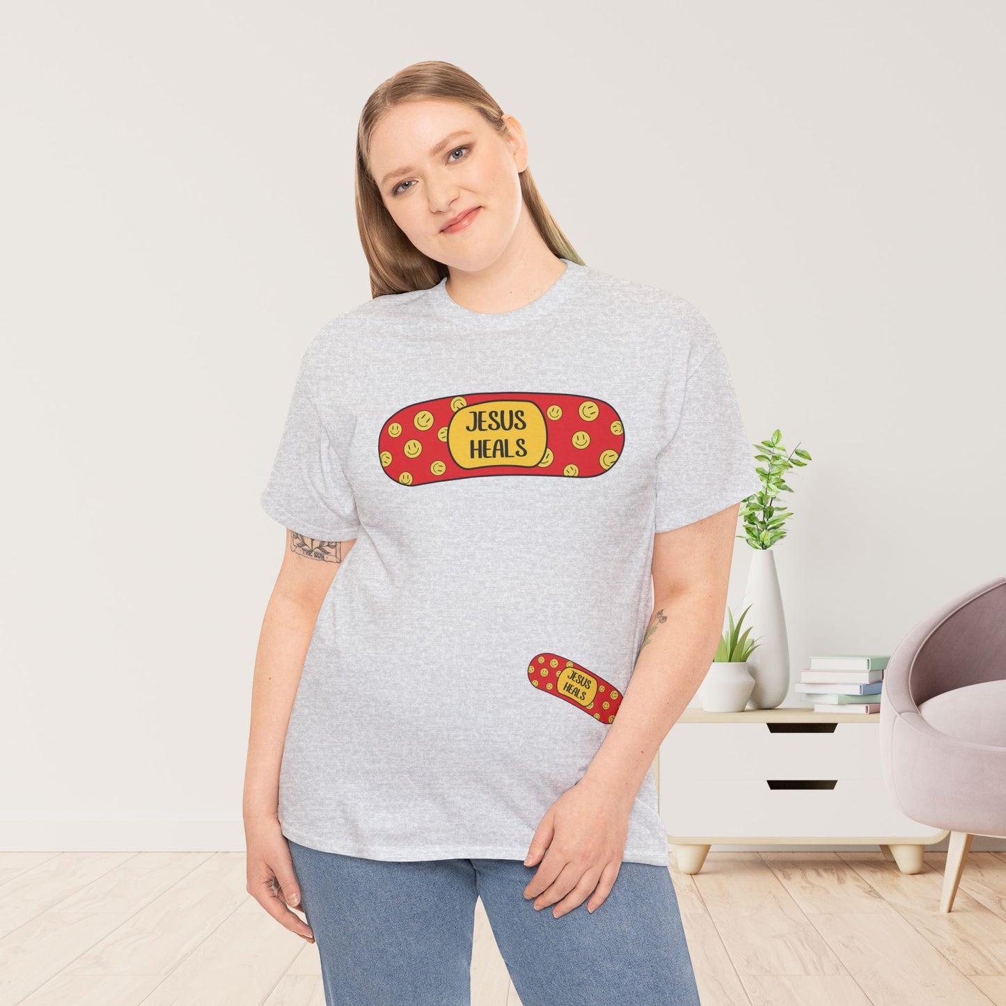 Jesus Heals Heavy Cotton Tee